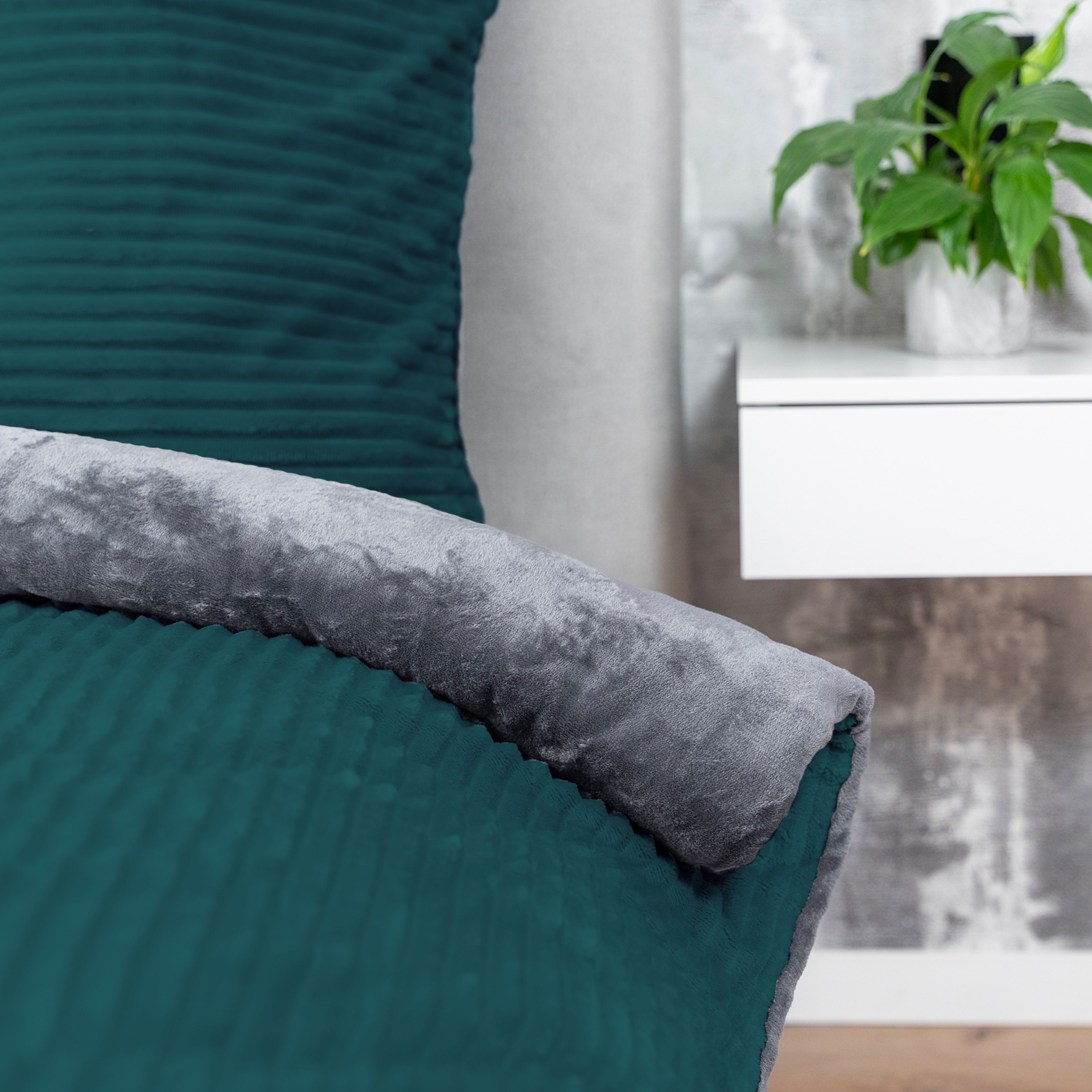 One Home Bettwäsche Winter Cashmere Touch Cord Optik, Fleece, 4 teilig, fla günstig online kaufen