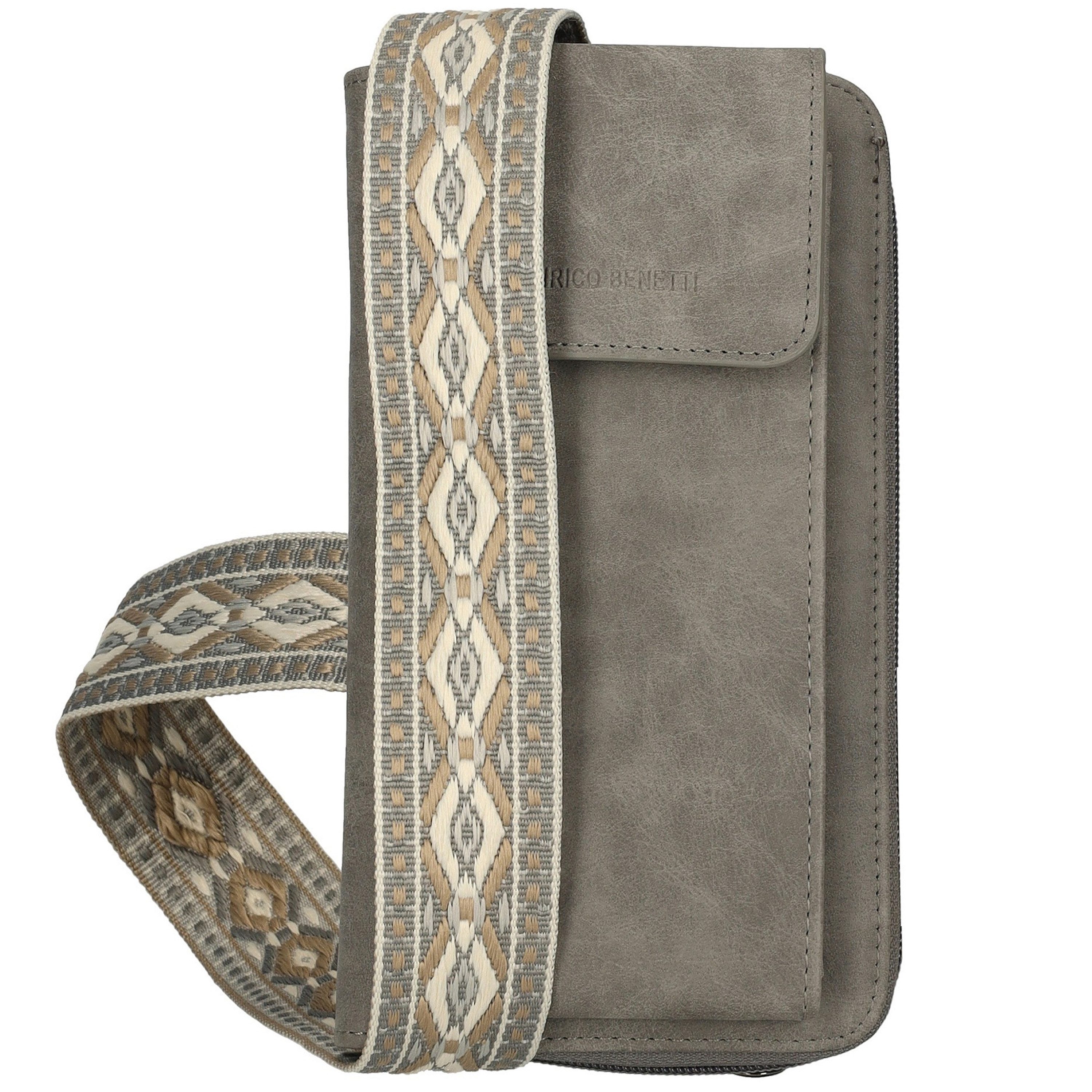 Enrico Benetti Handytasche Kleine Umhängetasche Damen - mit Geldbörse (2in1 Crossbody Tasche, 1-tlg., zum umhängen), kompatibel mit Apple iPhone 13, 14, 15, 16 Pro, Pro Max, Plus