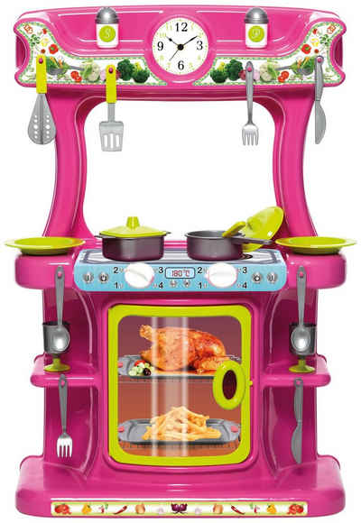 Dohany Spielküche Kinderküche Küchen Set mit 21-tlg. Zubehör Pink Kunststoff