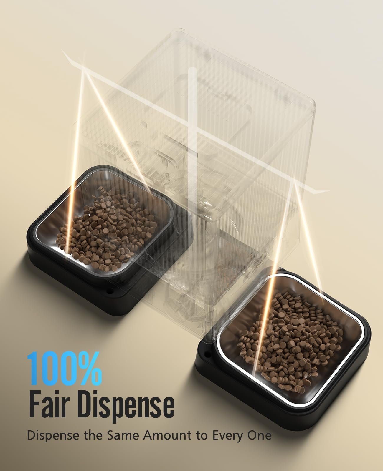 Purpurra Katzen-Futterspender Oneisall Automatischer Katzenfutterspender mit 5G WLAN für 2 Katzen