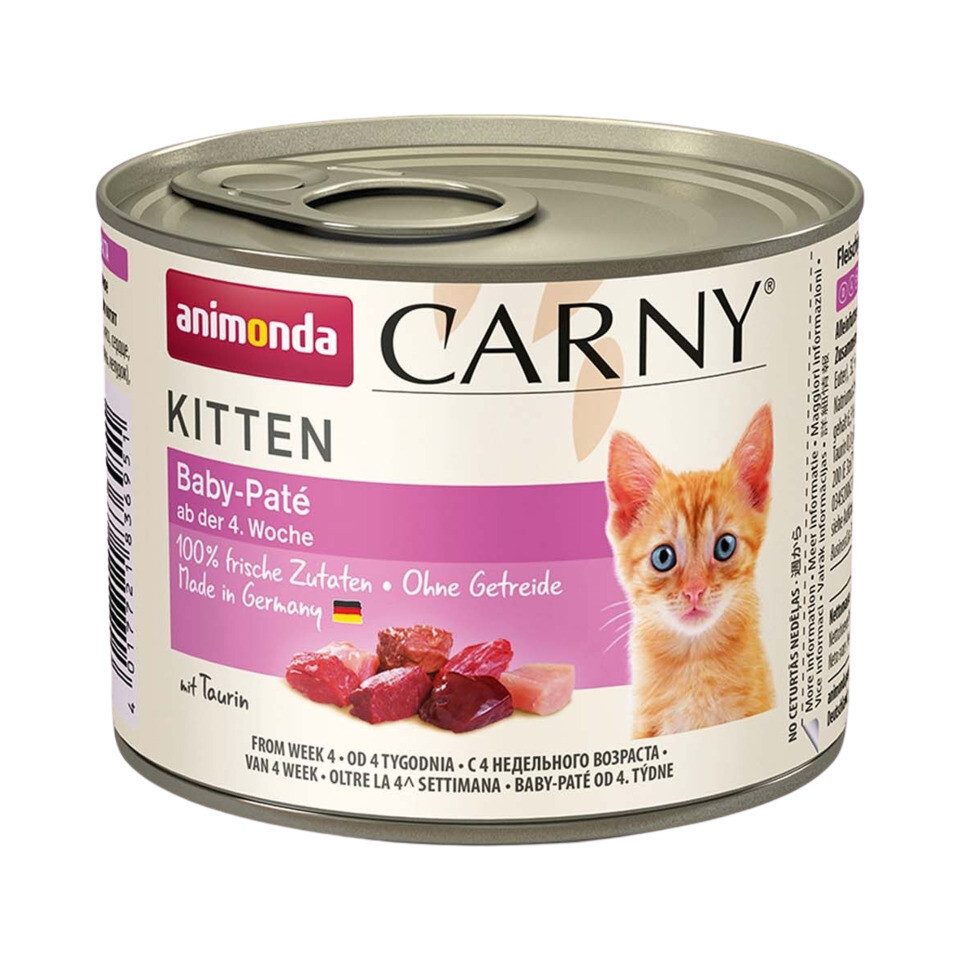 Animonda Carny Kitten Baby-Paté 200 g - 12 Stück, Nassfutter für: Katze