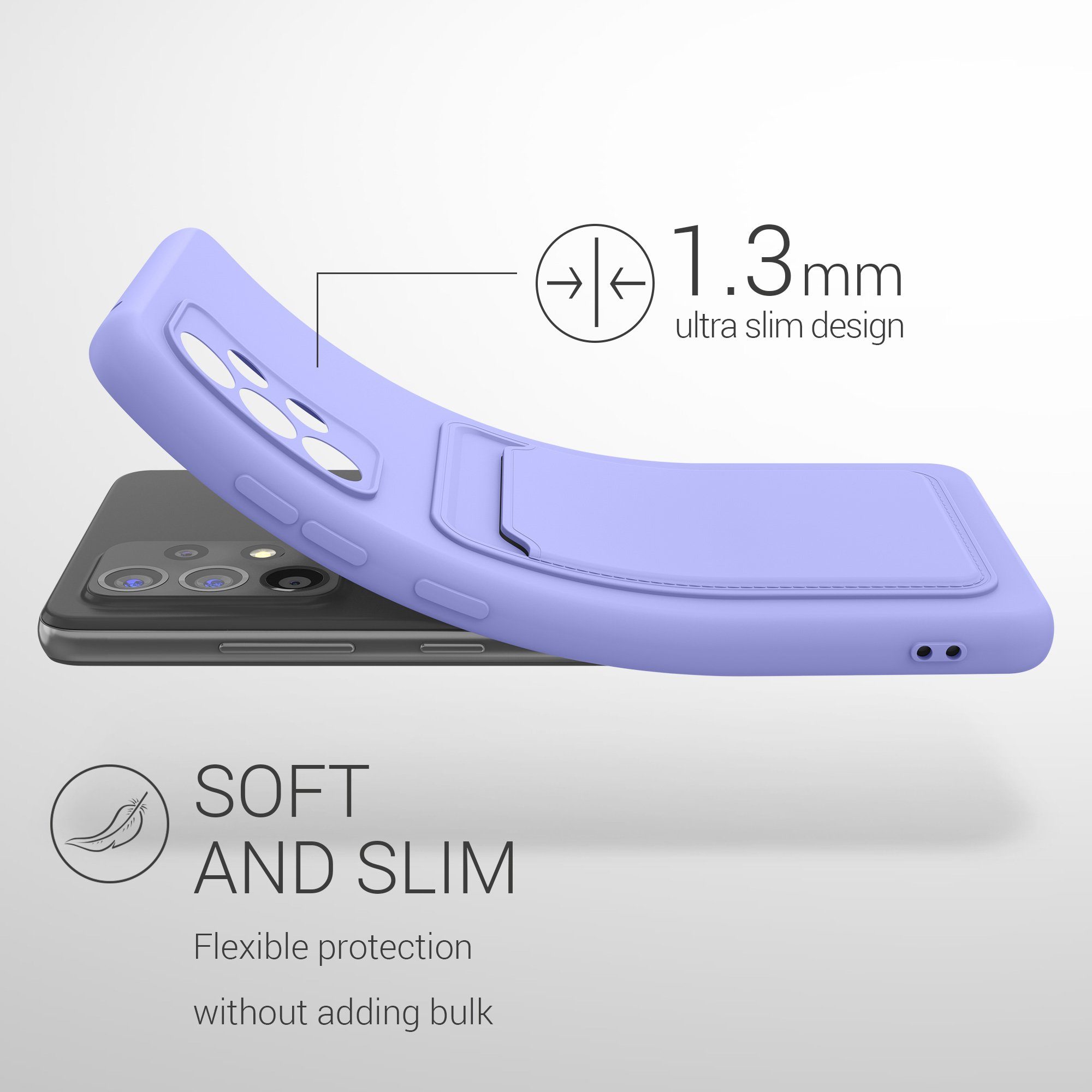kwmobile Handyhülle Hülle für Samsung Galaxy A52 / A52 5G / A52s 5G, Handyhülle mit Fach für Karten - Handy Cover Case