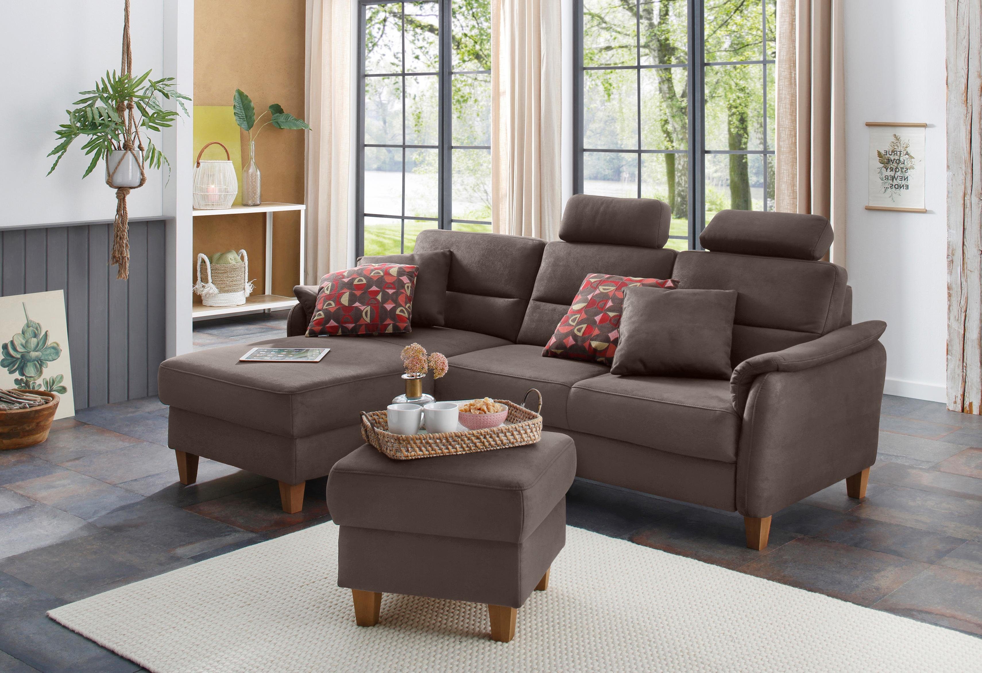 Home affaire Ecksofa Palmera L-Form, Federkern, günstig online kaufen