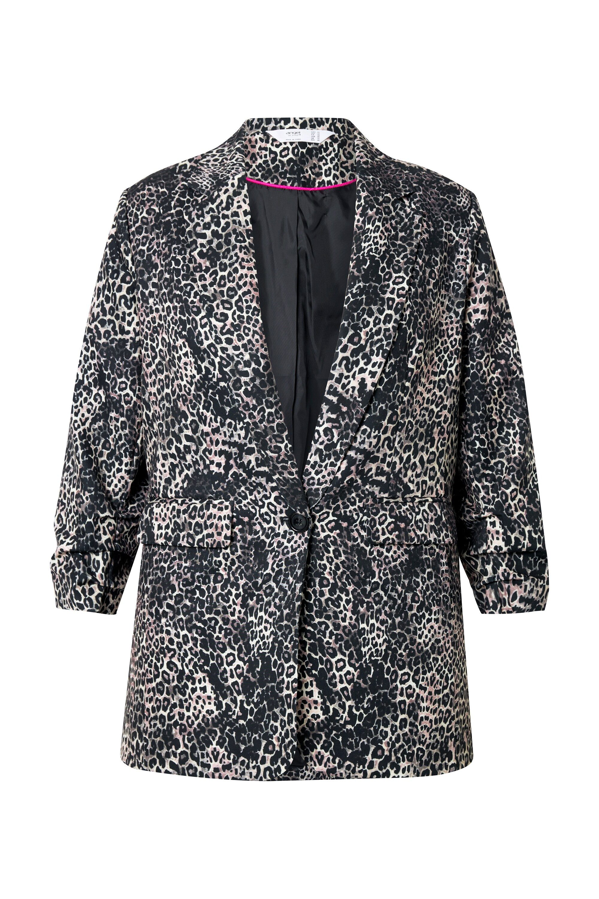 Angel of Style Blusenblazer Blazer bequeme Form Leomuster günstig online kaufen