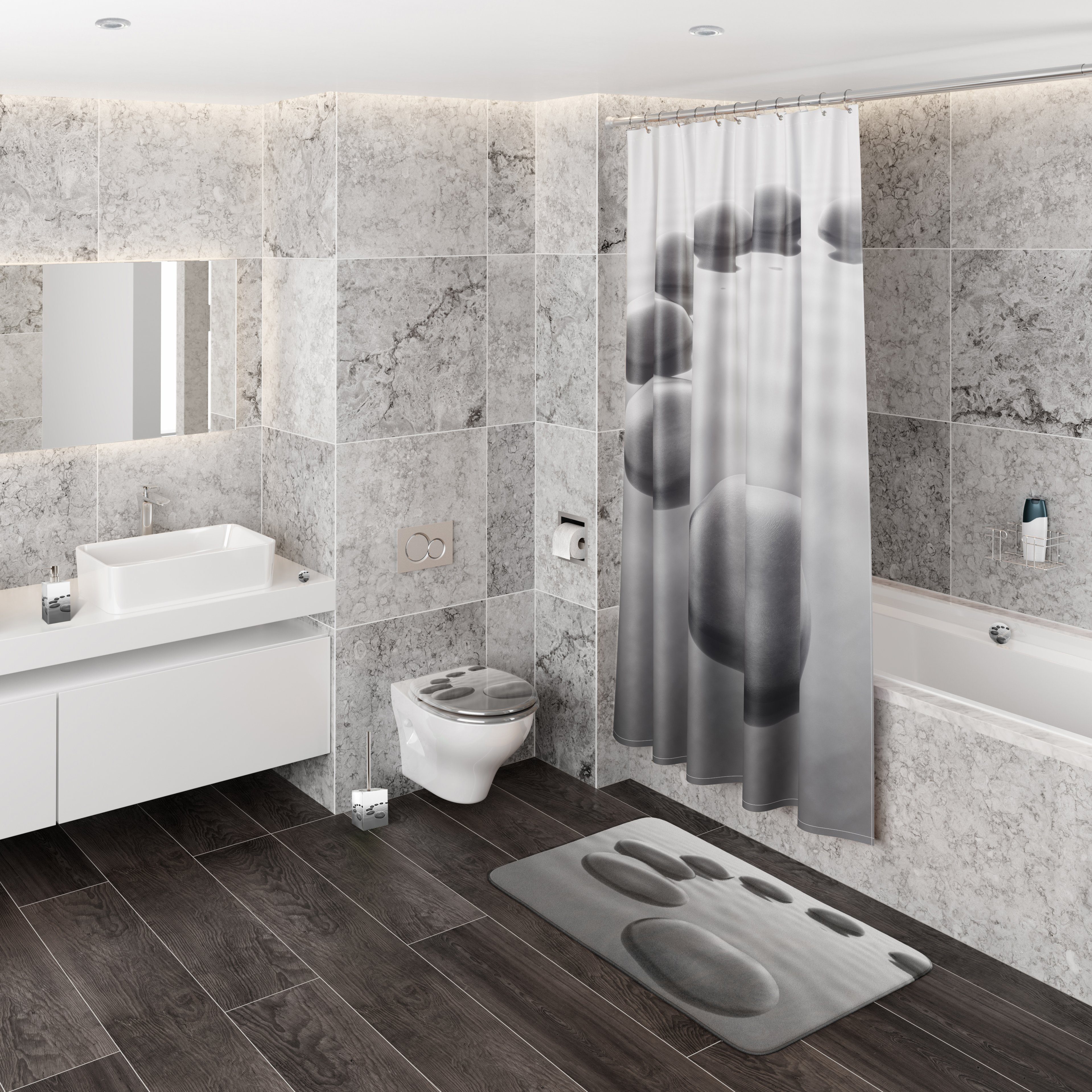 Sanilo Seifenspender Black Stones, modernes & stylisches Design, stabile Pumpe, hochwertig