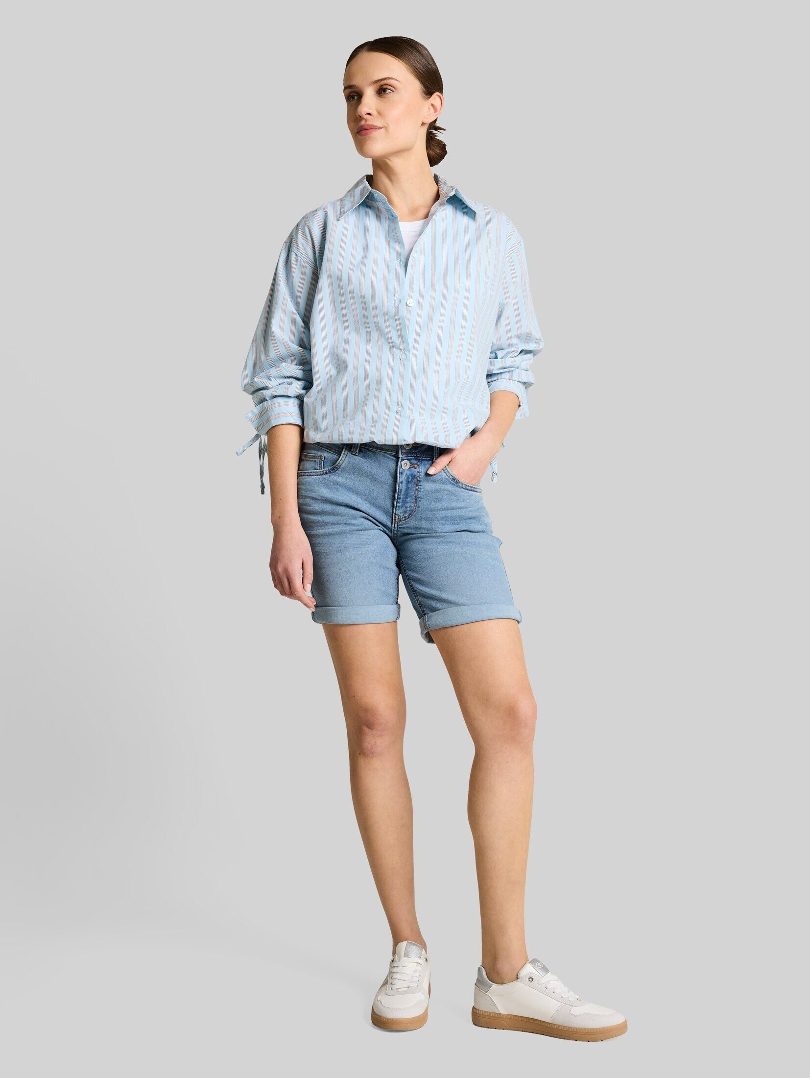 TOM TAILOR Jeansshorts Jeanshosen TTLENE SLIM Bermuda Jeans Shorts mit hohem Stretch