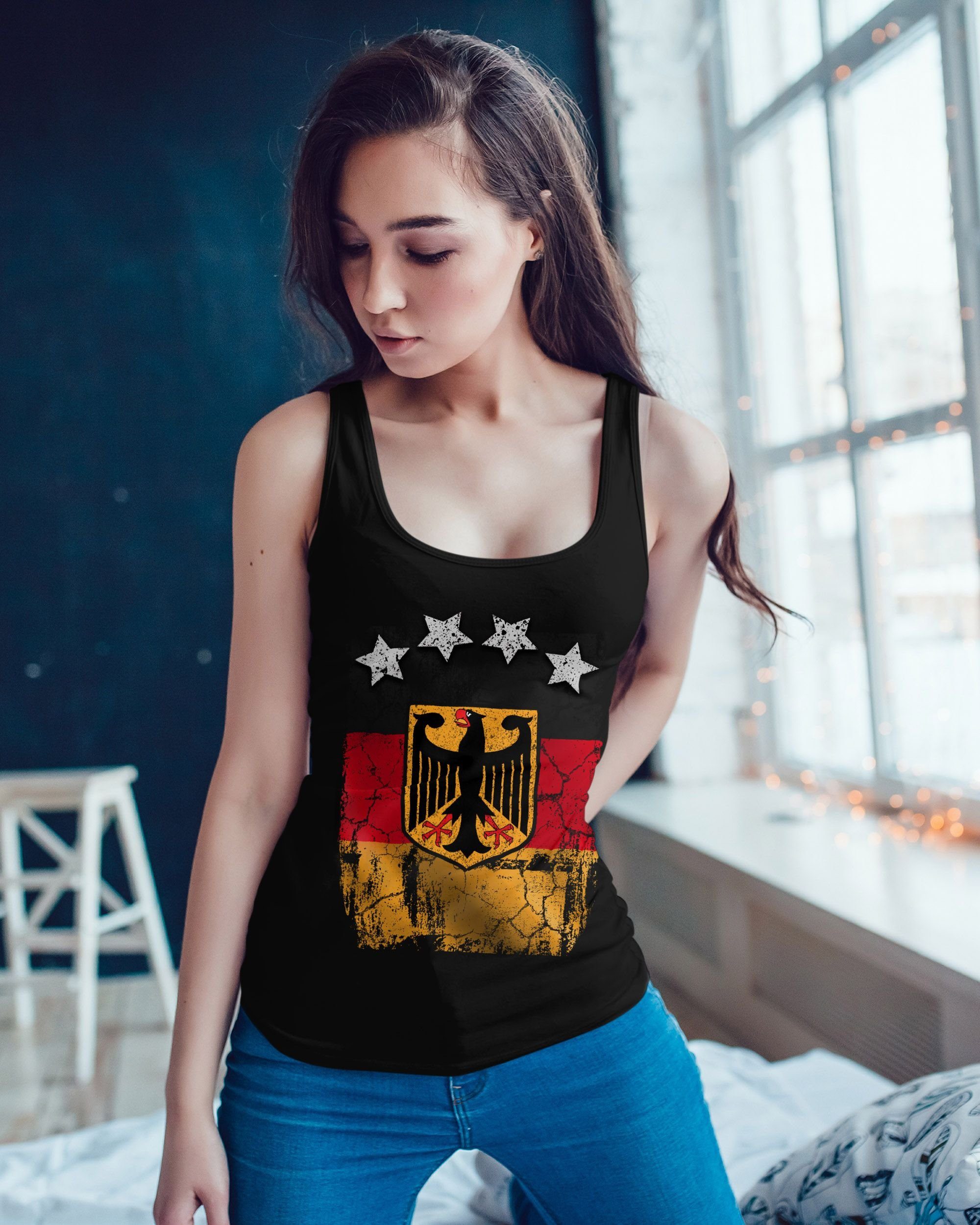 MoonWorks Tanktop Cooles Damen Tank-Top Fußball günstig online kaufen