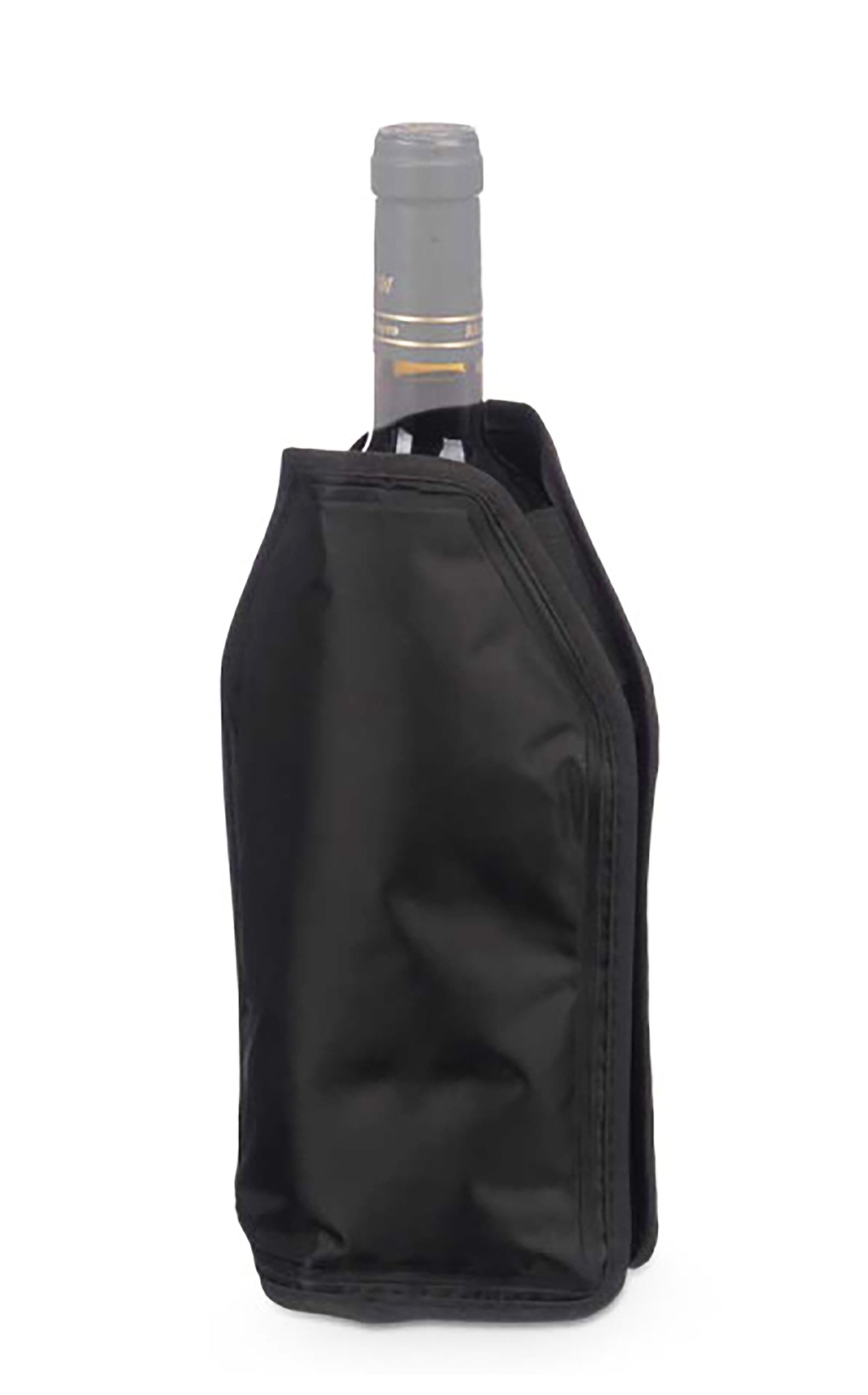 KINVARA Wein- und Sektkühler GEL FLASCHENKÜHLER Schwarz Getränkekühler Kühlmanschette 99, Weinkühler wiederverwendbar Wein Sekt Kühlakku