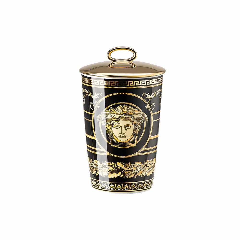 Rosenthal meets Versace Teelichthalter Tischlicht mit Duftwachs Virtus Gala Black