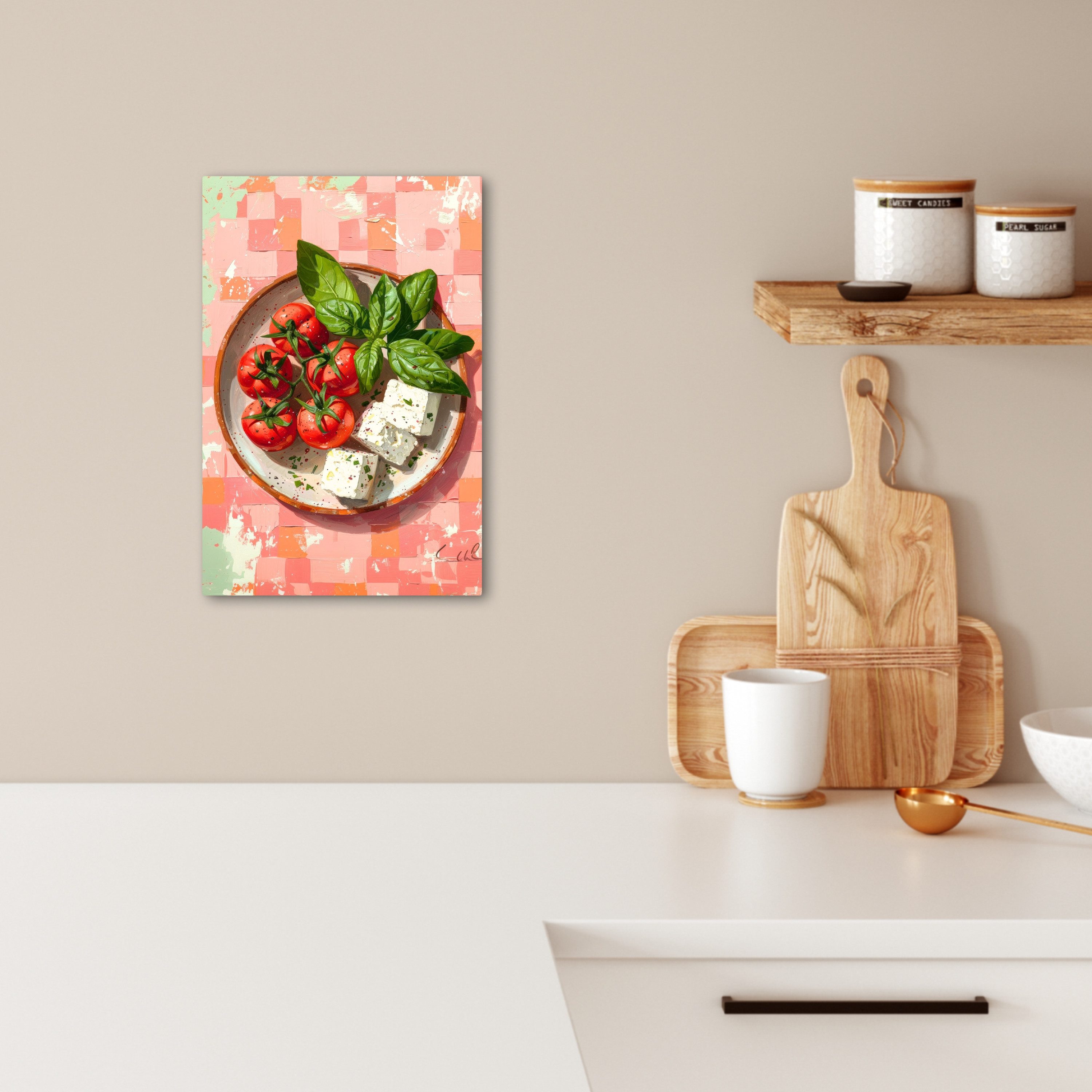OneMillionCanvasses® Leinwandbild Salat - Tomaten - Sommer - Lebensmittel, günstig online kaufen