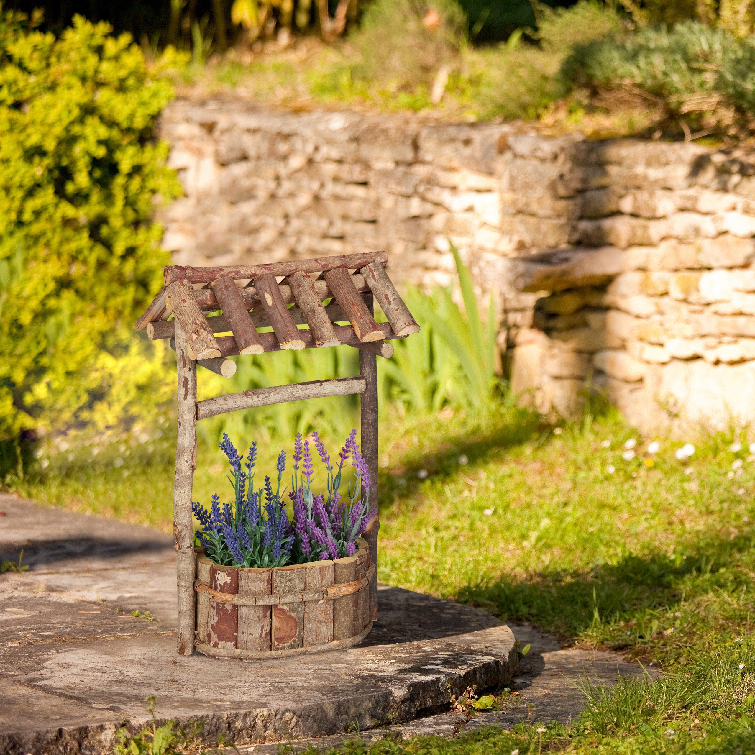 Garten Gartenbrunnen Holzbrunnen relaxdays