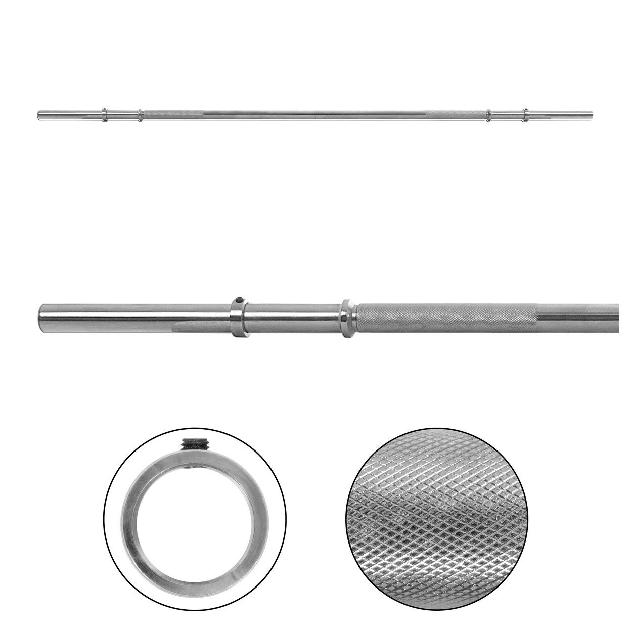 Sport-Tec Langhantelstange Langhantelstange mit Stellringen, ø 3 cm x 165 cm