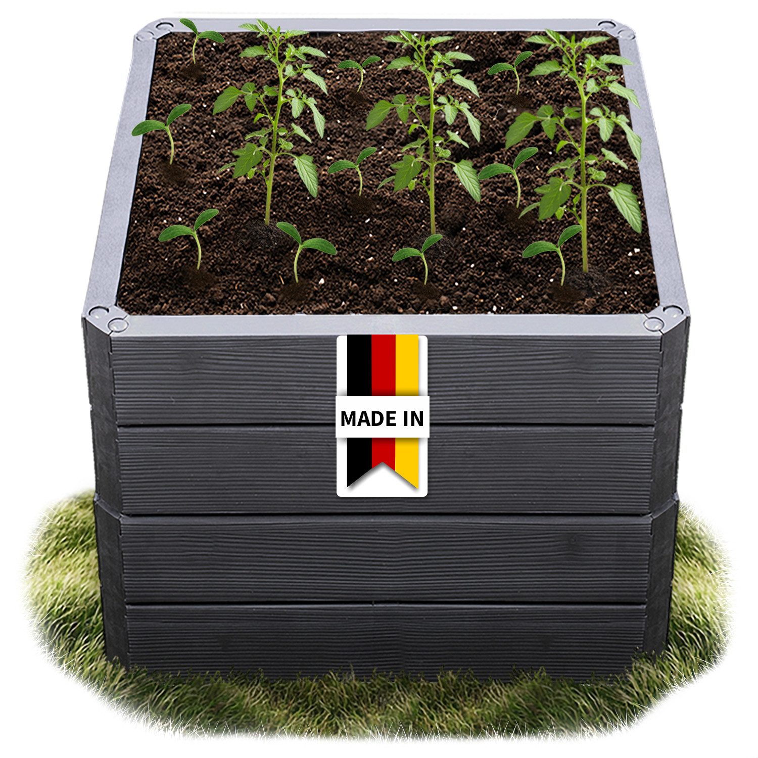 GARANTIA Hochbeet ERGO QUADRO S 50 Hochbeet Wood, inkl. FLORA Wassersparsystem