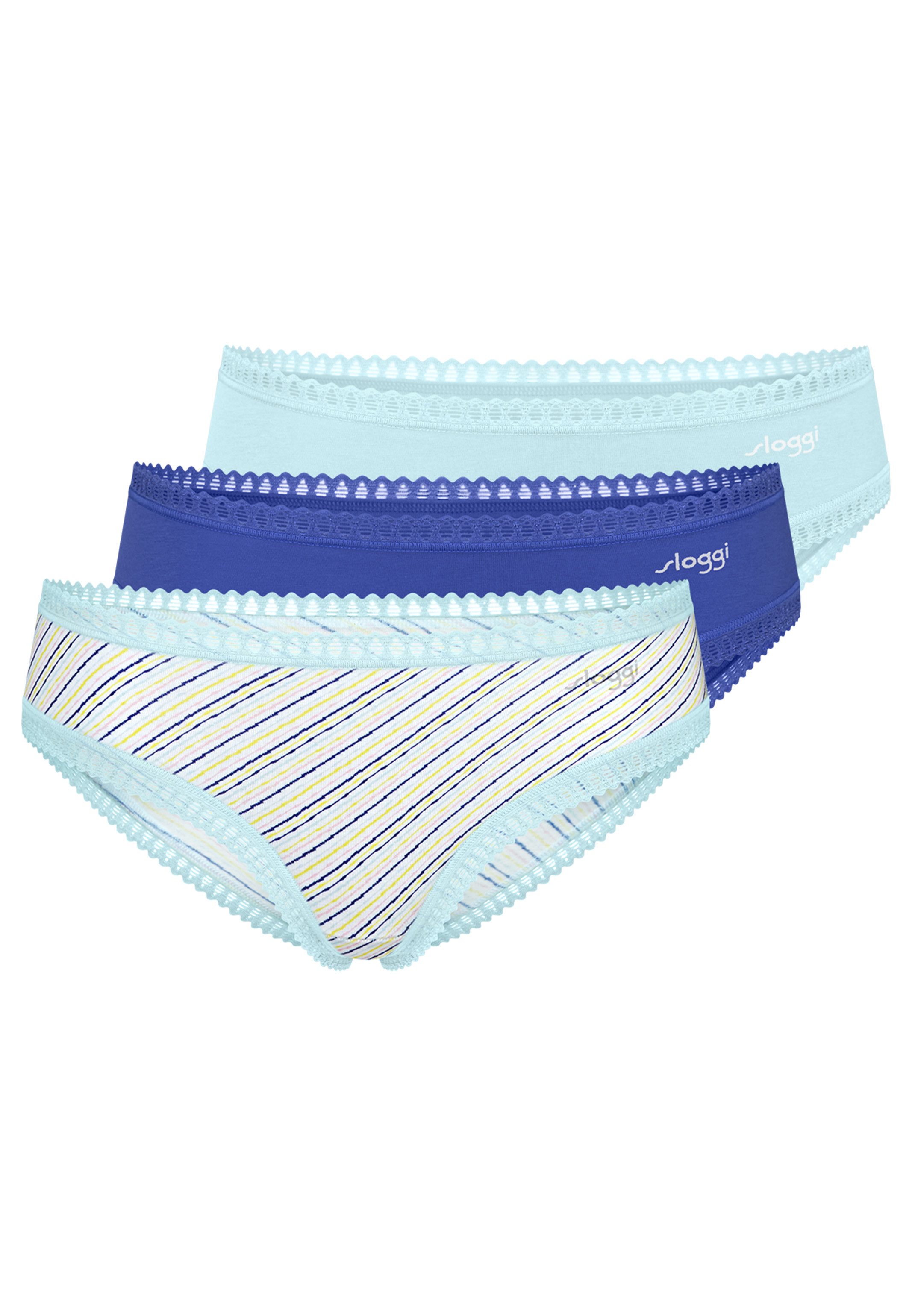 sloggi Hipster 3er Pack GO Crush (Spar-Set, 3-St) Hipster - Baumwolle - Atmungsaktiv - Komfortabel und atmungsaktiv