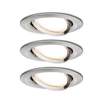 Paulmann LED Einbauleuchte LED Einbauleuchte 3-Step-Dim Coin Basisset, Dimmbar über Lichtschalter, Schwenkbar, Geringe Einbautiefe