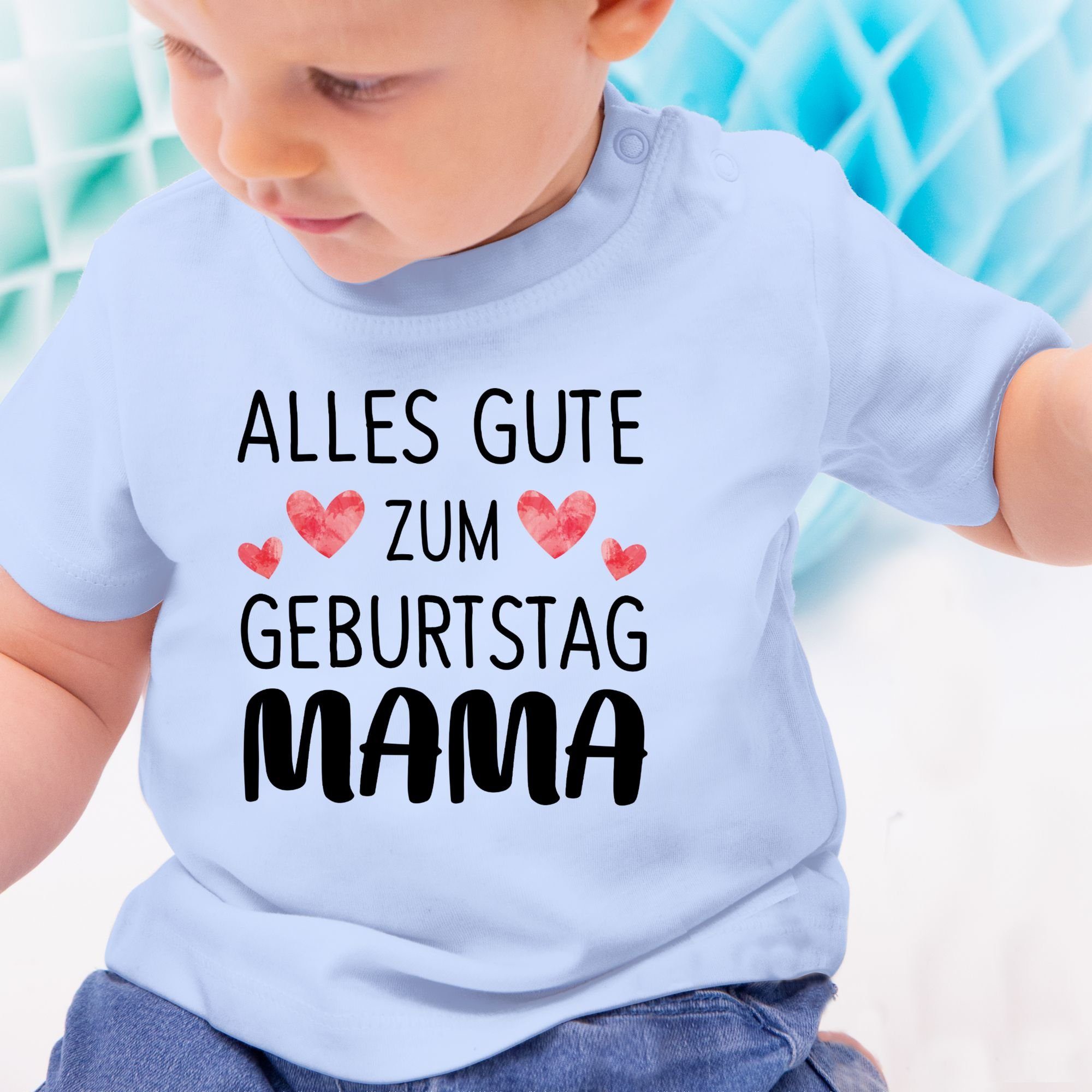 Shirtracer Baby zum Alles Babyblau Tochter gute Sohn Geschenk 2 & Mama Geburtstag Mama T-Shirt