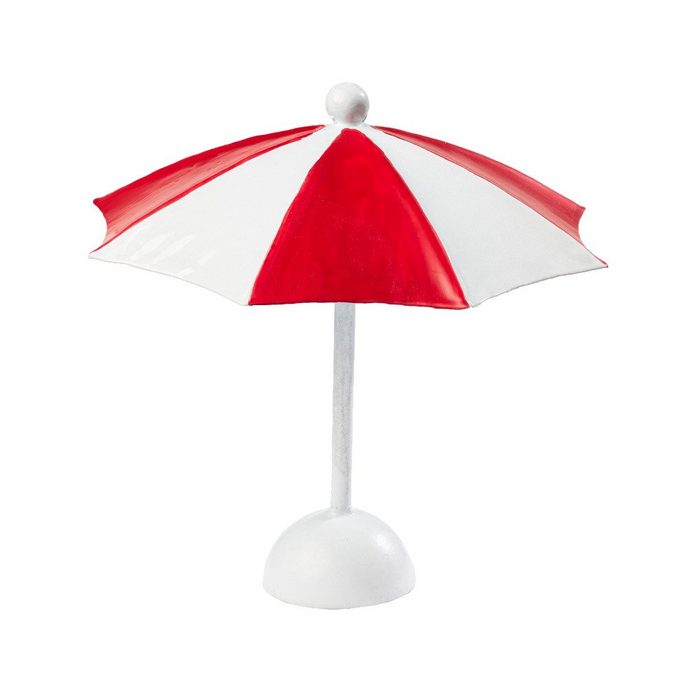 HobbyFun Dekofigur Sonnenschirm Schirmy 10 cm x 10 cm Rot-Weiß