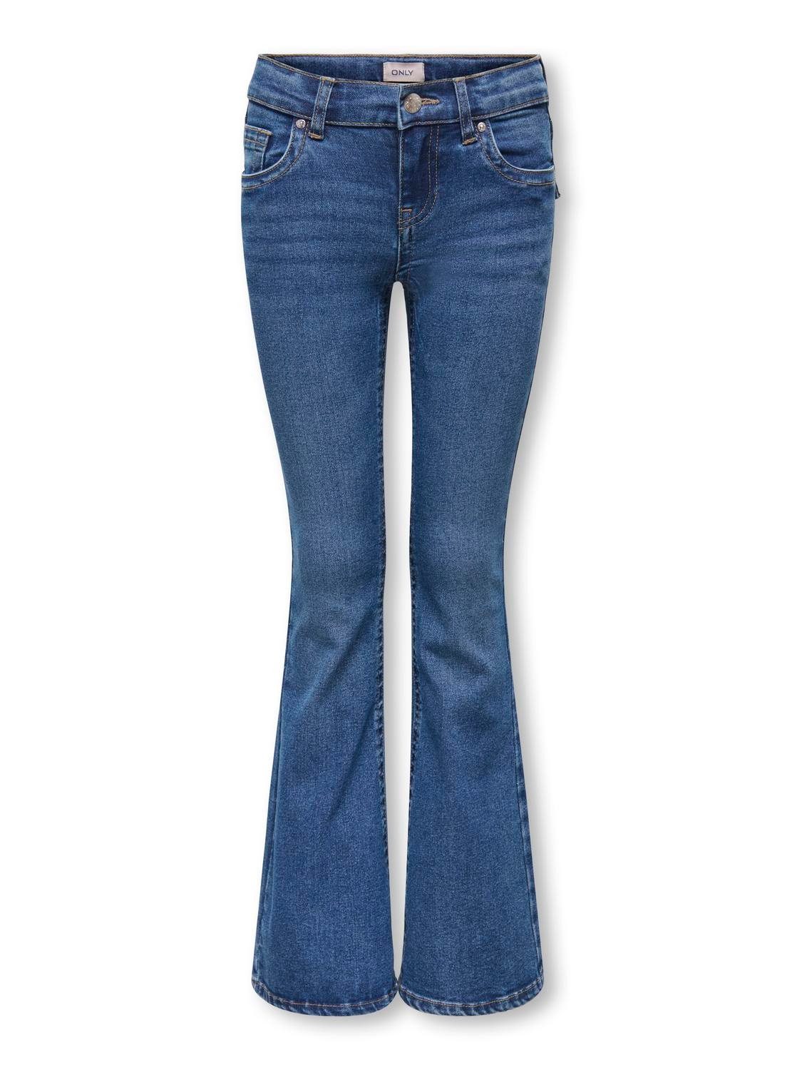 KIDS ONLY Bootcut-Jeans Kogphoebe Lw Ba Poc Fla Dnm Mb Pim