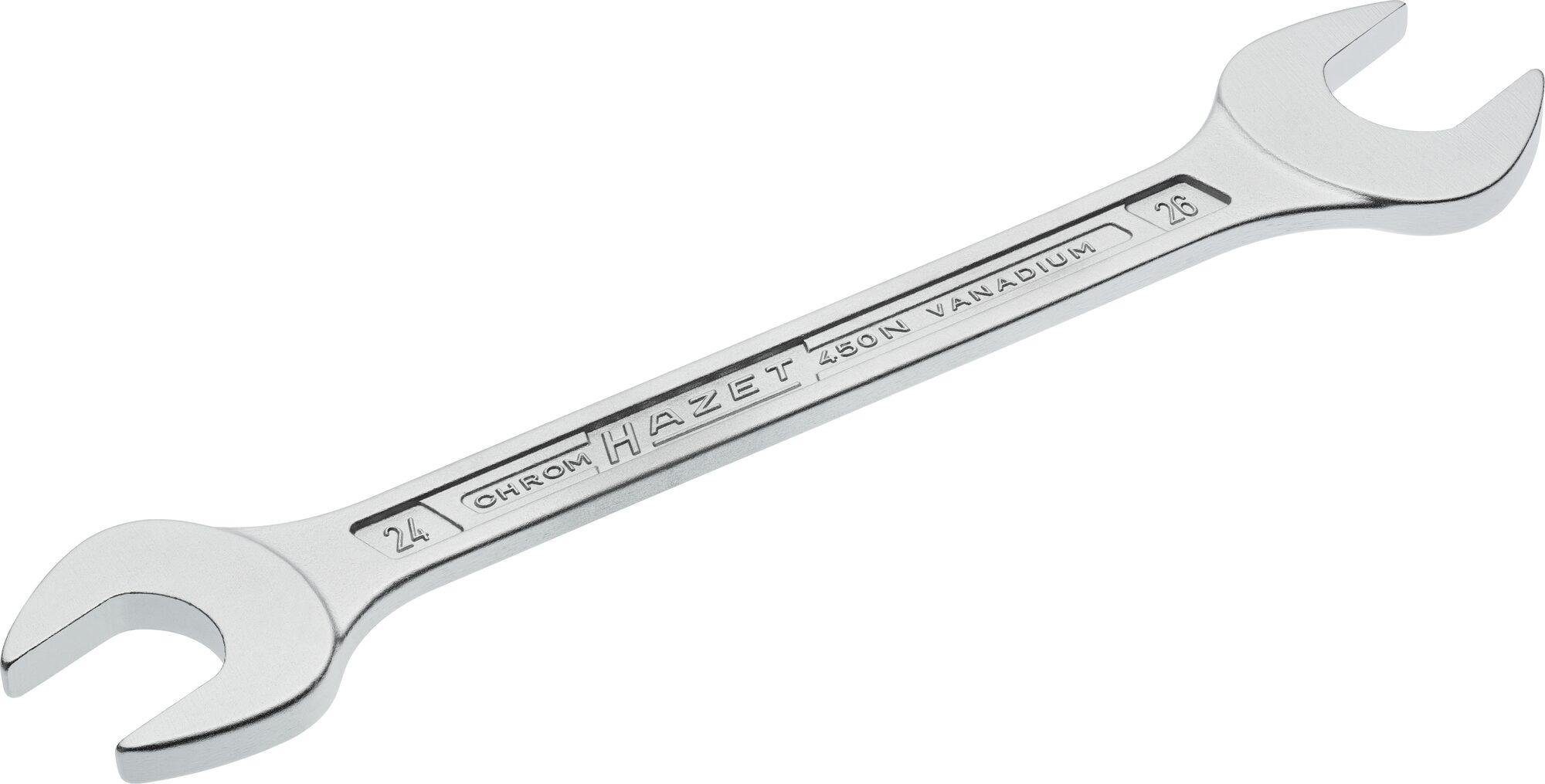 HAZET Maulschlüssel Doppel-Maulschlüssel 450N-24X26 ∙ Außen Sechskant Profil ∙ 24 x 26 mm