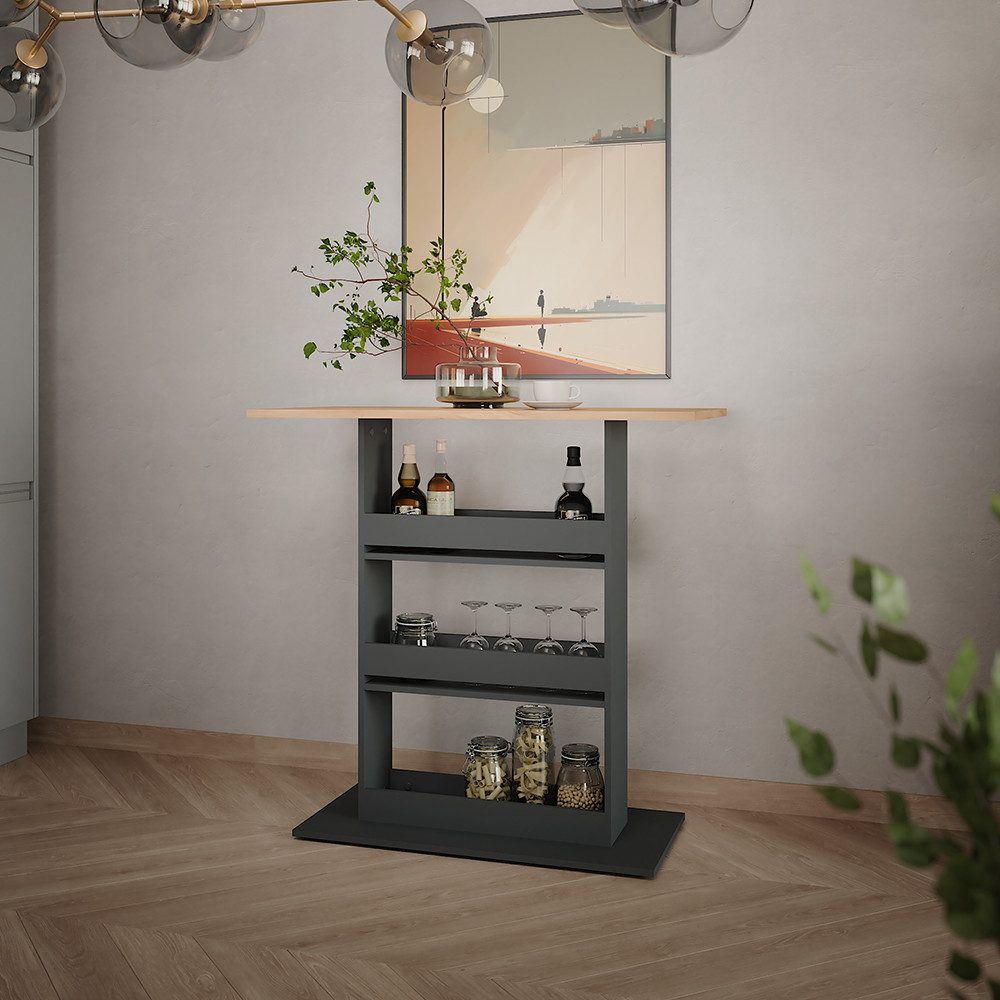 Vicco Bartisch Repose, Goldkraft Eiche/Anthrazit, 110 x 55 cm günstig online kaufen