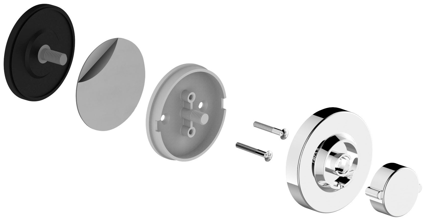 CORNAT Duschregal 3 in 1 - Extra langer & flacher Korb - Zur Wandmontage - Duschablage, 3 Befestigungsoptionen mit Saugnapf, Klebepad & Bohren - Verchromt – Bild 3 von 4