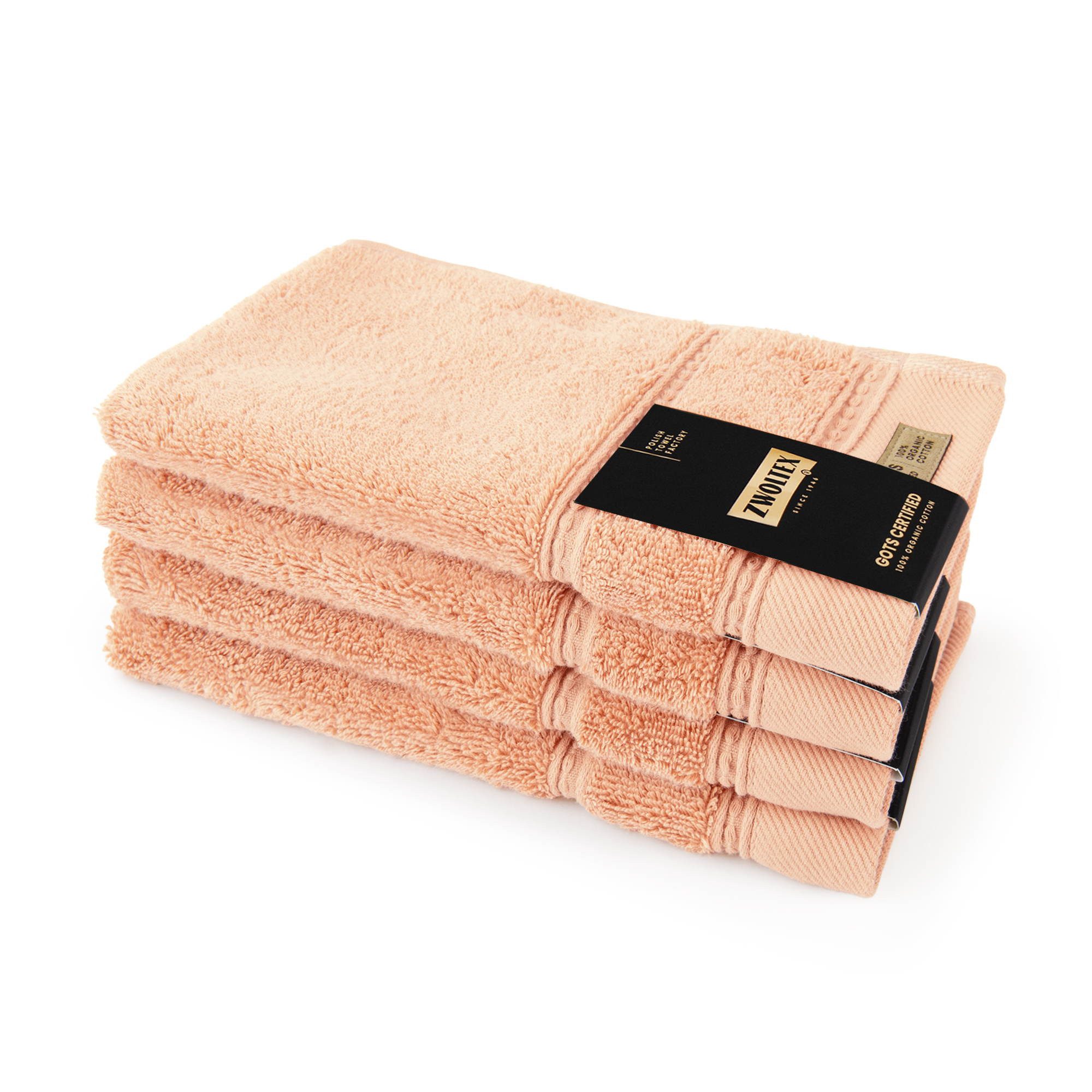 Zwoltex Handtücher 650g/m² Gästetücher Set weich saugstark Baumwolle Rosa, (GOTS Bio Baumwolle OEKO-TEX zertifiziert Gästetücher 4x30x50), Angenehme Weichheit sorgt für Komfort nach dem Duschen