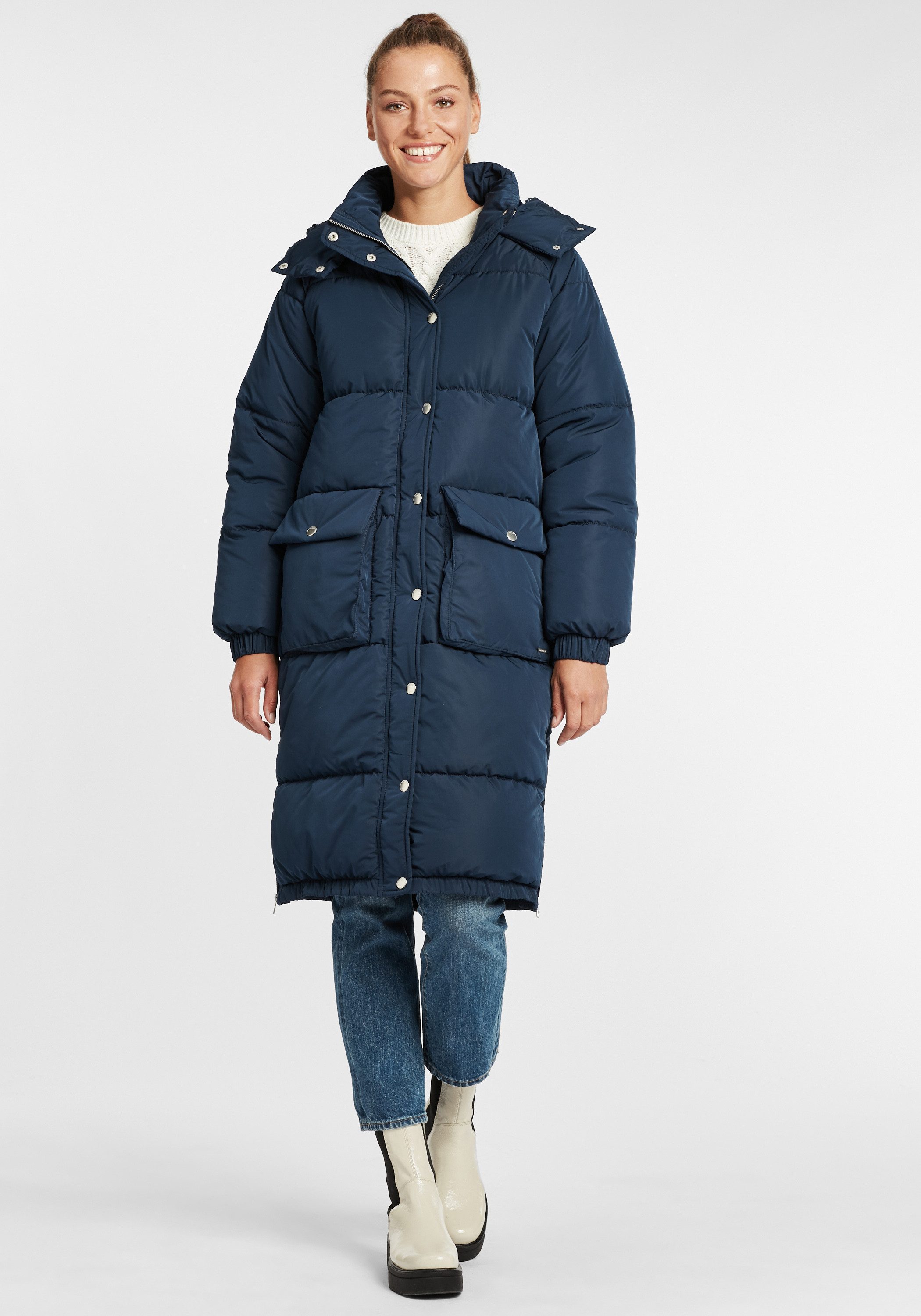 OXMO Wintermantel OXAlba Damen Wintermantel mit Kapuze – Bild 5 von 5