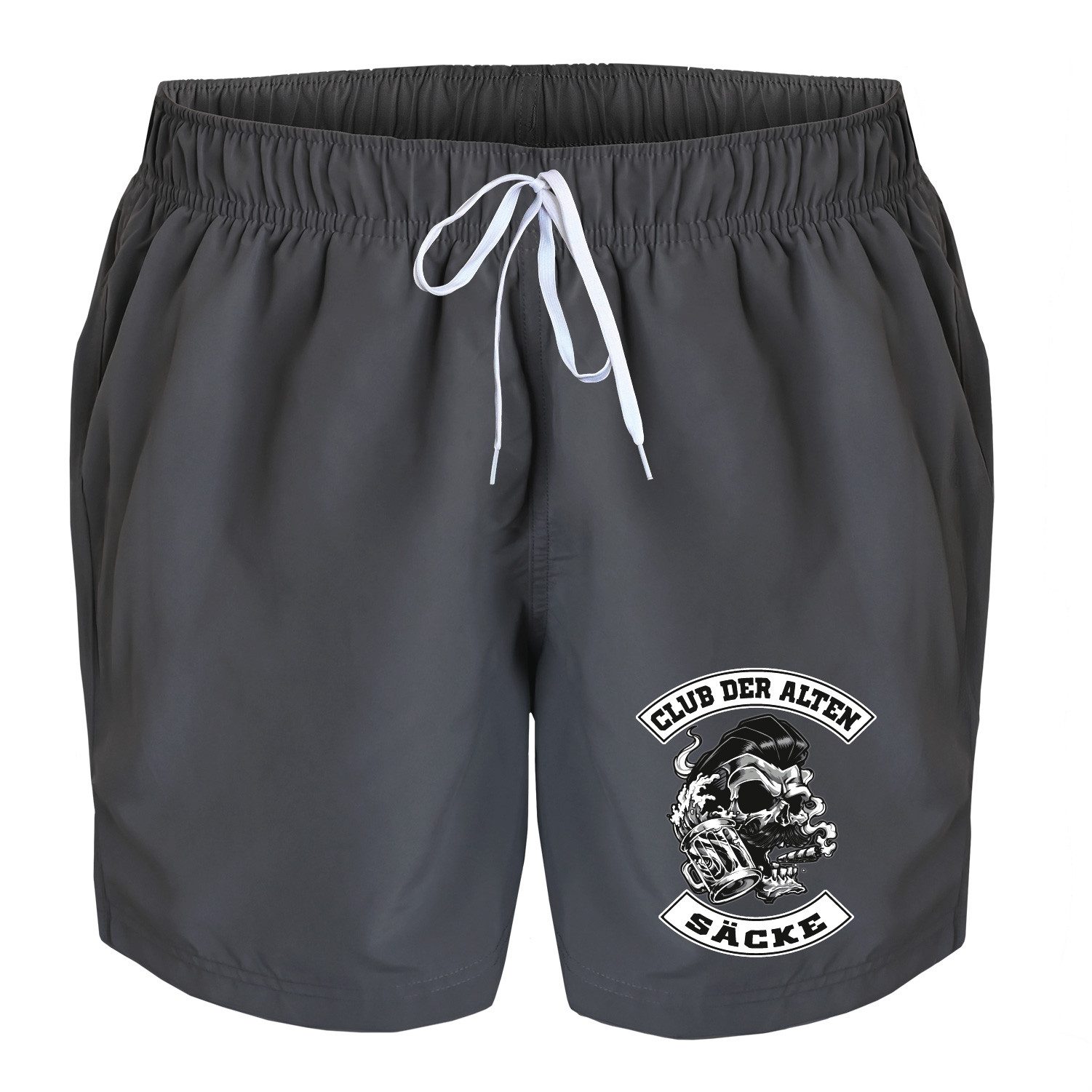 Badehose Schwimmshorts Totenkopf Club der alten Säcke