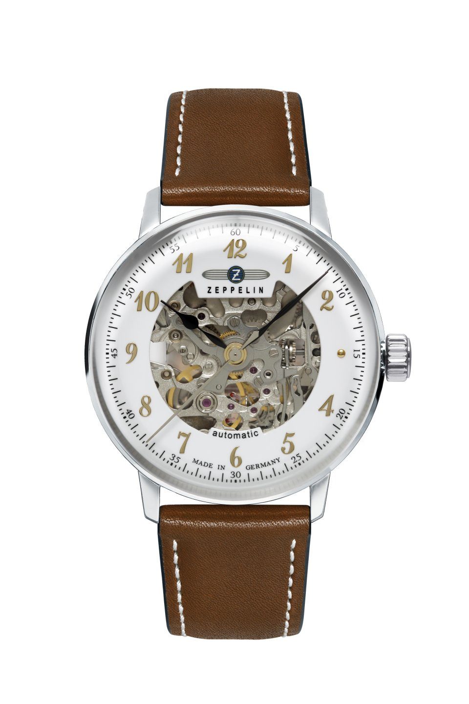 ZEPPELIN Automatikuhr Hindenburg 8068-1, Quarzuhr, Armbanduhr, Damenuhr, Herrenuhr, Made in Germany
