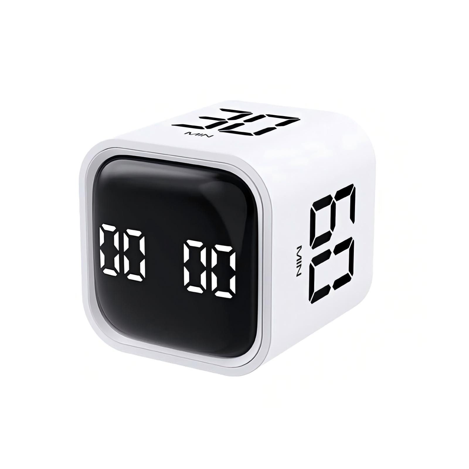AIBISTAR Intervall-Timer Timer-Würfel,5/10/30/60 Min.,Vibratio,Küchentimer Kurzzeitwecker (Ideal für Büro, Lernen, Kochen & Training,ADHS), Gravitationssensor – Flip to Start,Countdown/Countup
