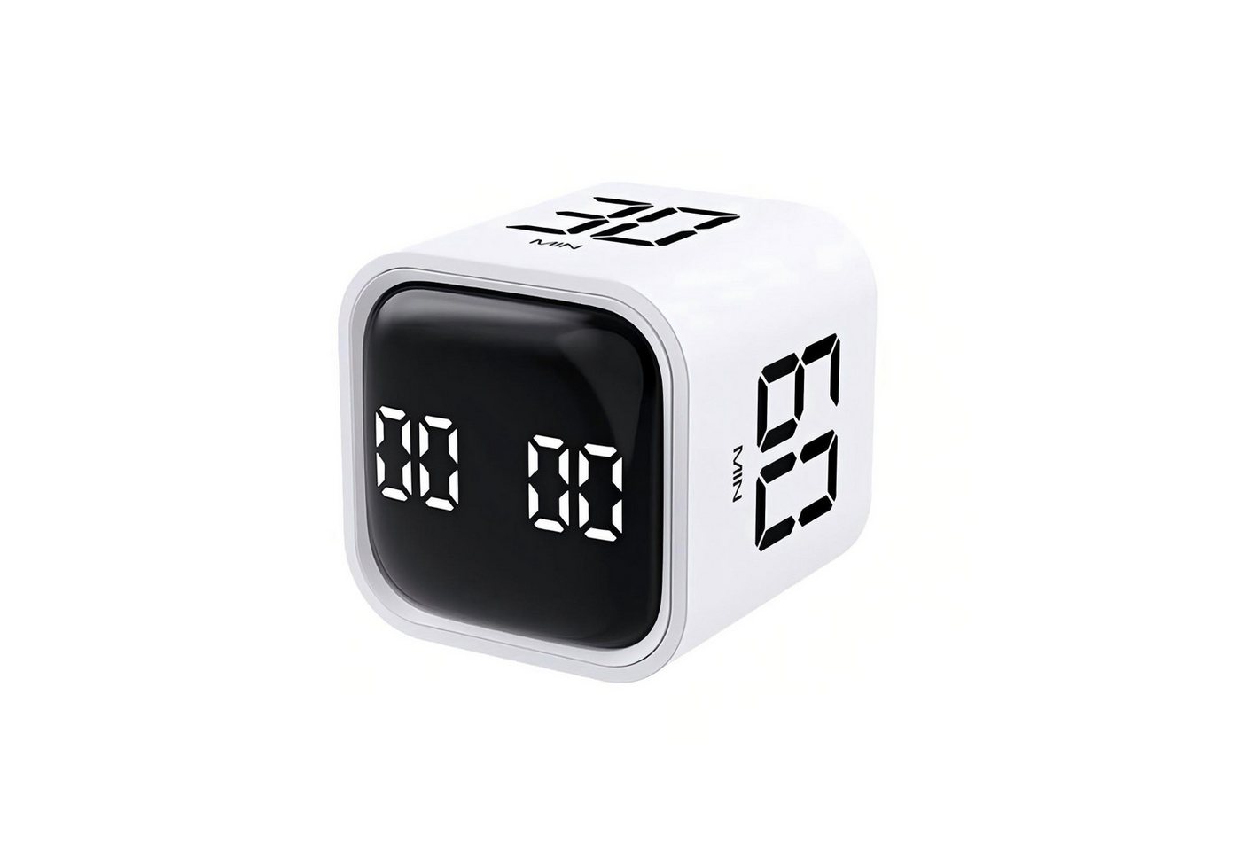 AIBISTAR Intervall-Timer Timer-Würfel,5/10/30/60 Min.,Vibratio,Küchentimer Kurzzeitwecker (Ideal für Büro, Lernen, Kochen & Training,ADHS), Gravitationssensor – Flip to Start,Countdown/Countup