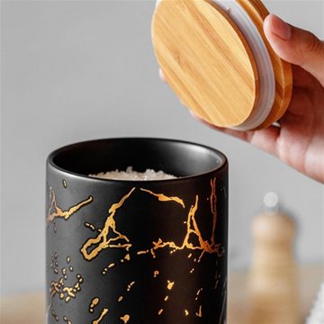 FELIXLEO Vorratsdose Vorratsdose Keramik mit Deckel Luftdicht 810ml Zuckerdose Kaffeedose, (1-tlg)