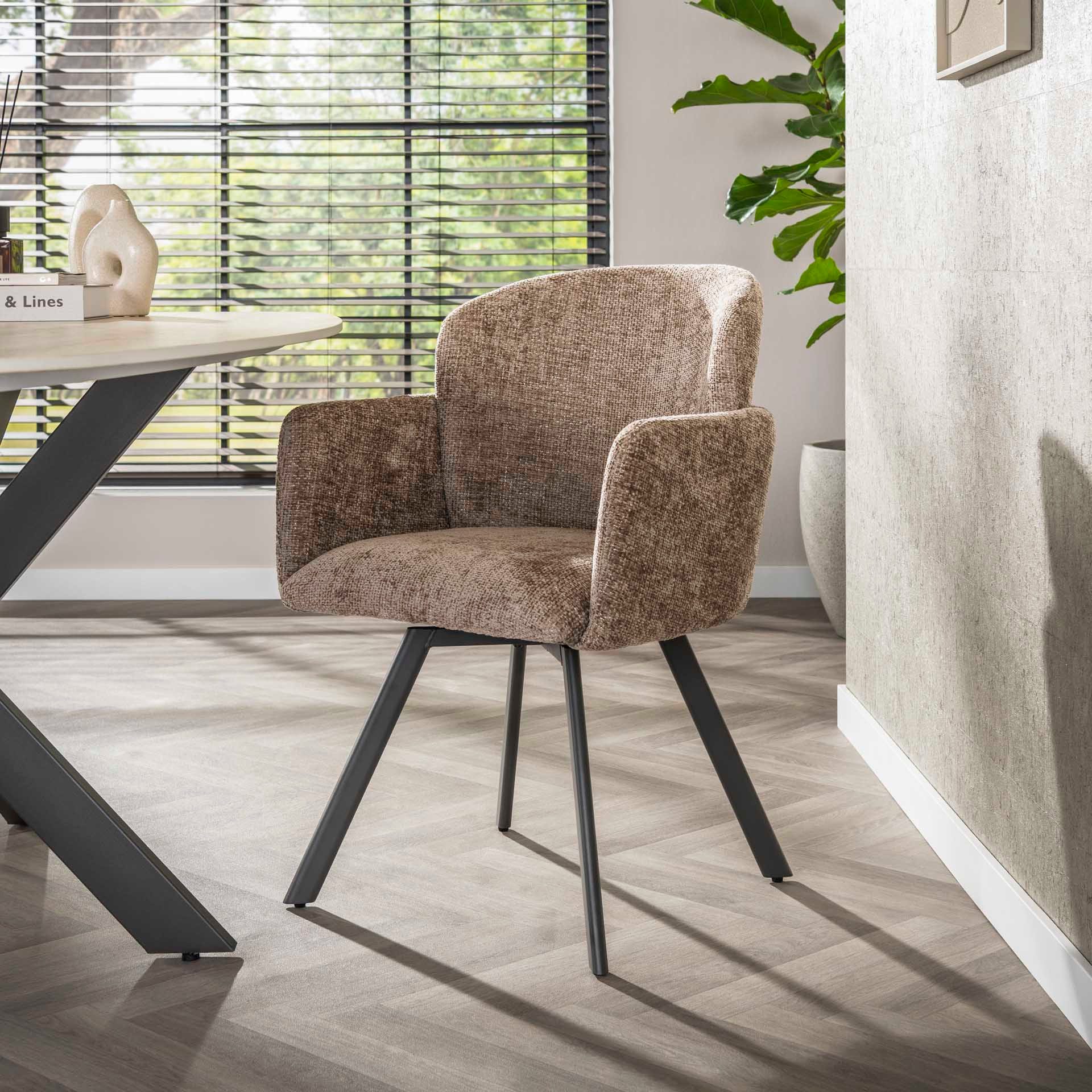 LEVEN Lifestyle Drehstuhl 2´er Set Esszimmerstuhl DARVIN drehbar 360° Stühle