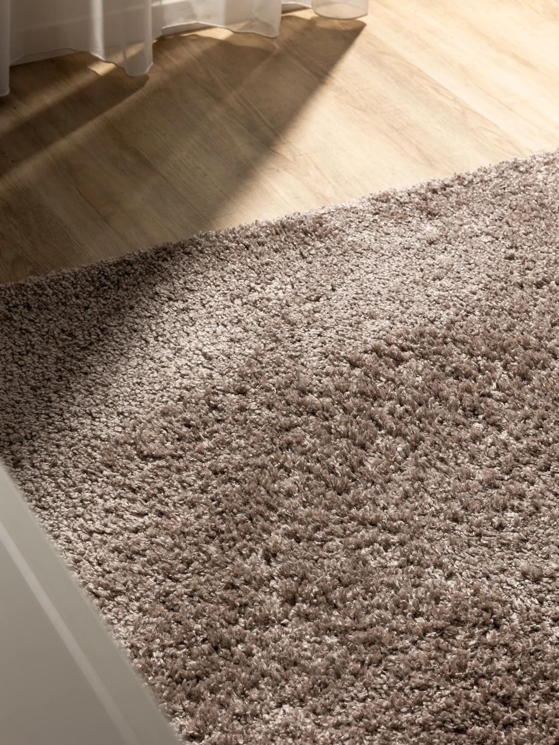 benuta Hochflor-Teppich Soho, quadratisch, Höhe: 31 mm, Teppich Wohnzimmer, Schlafzimmer, Esszimmer, Rutschfest, Waschbar
