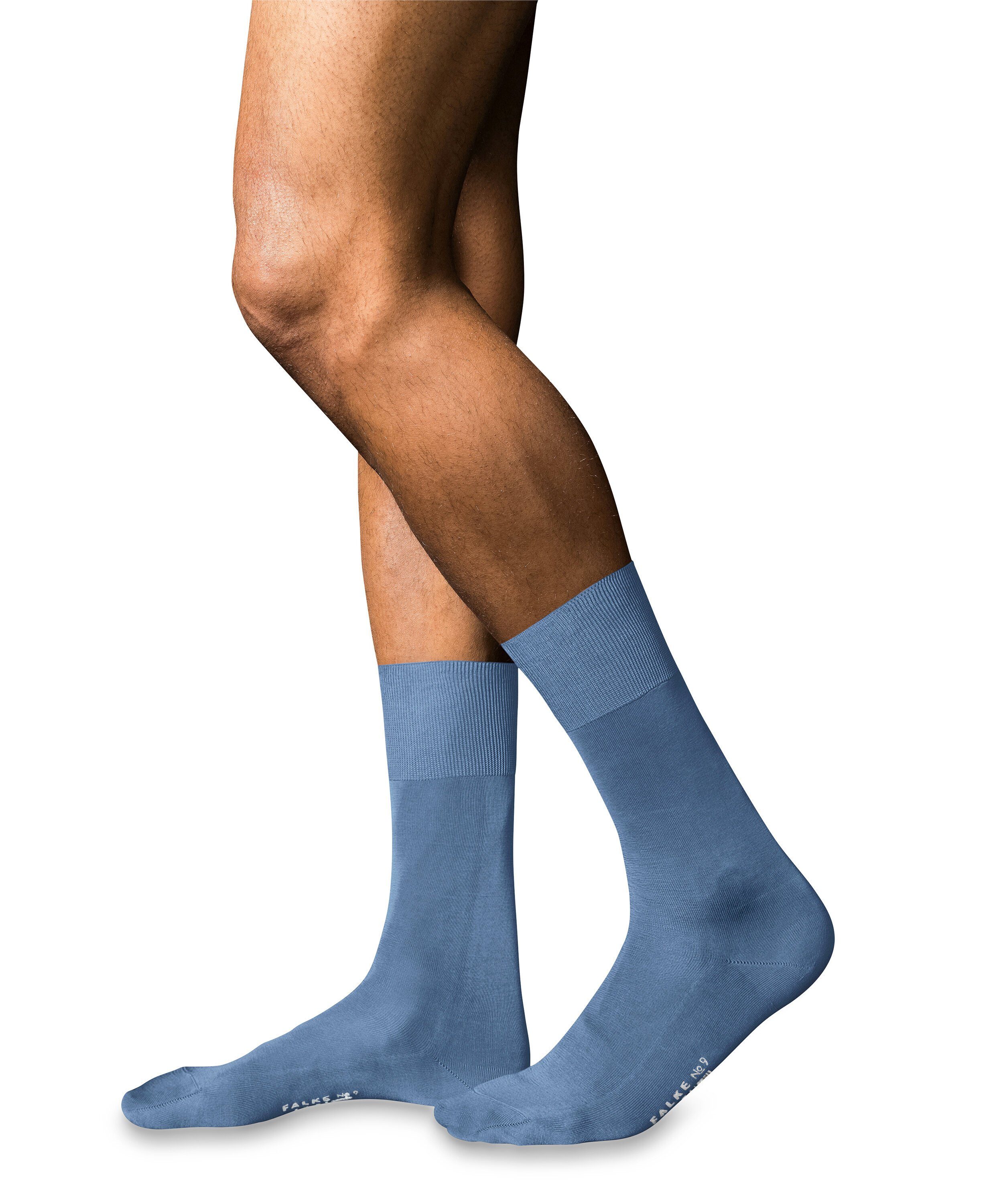 FALKE Socken No. 9 Pure blue dusty (6845) d´Écosse (1-Paar) Fil