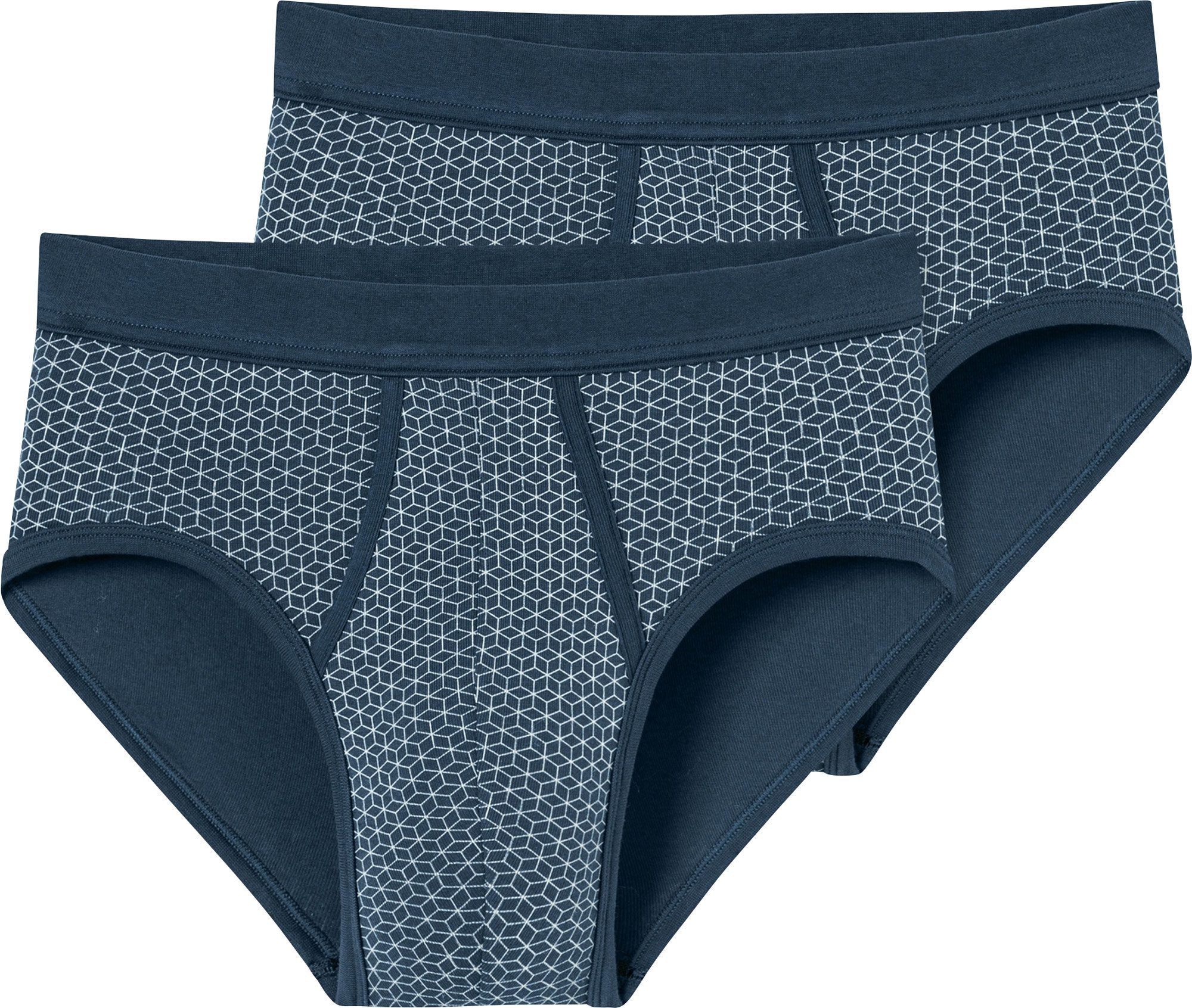 Schiesser Slip Herren-Slip 2er-Pack Feinripp gemustert günstig online kaufen