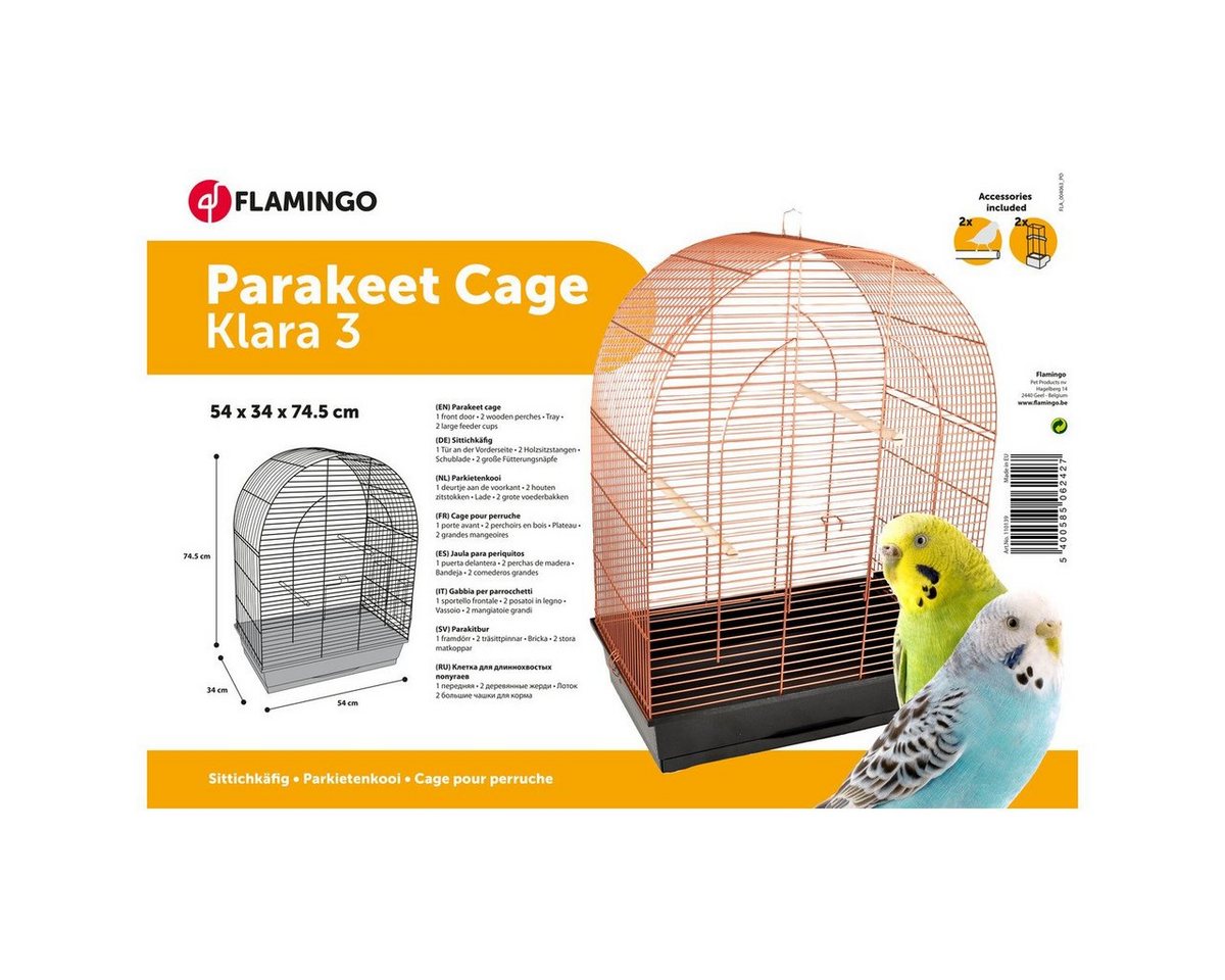 Thumbnail - Flamingo Vogelkäfig Sittichkäfig Klara 3 kupfer