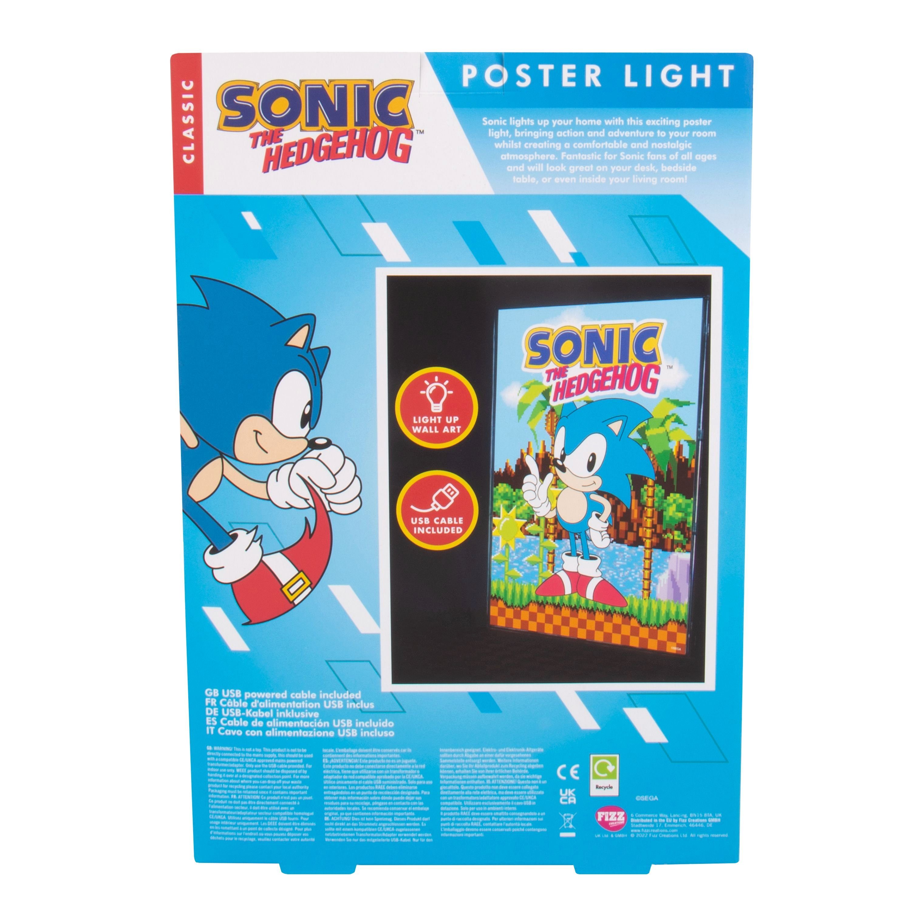 Offiziell creations Licht, Sonic fest integriert, LED Lizenziertes Dekolicht Sonic The Fizz Hedgehog-Merchandise Hedgehog The Poster