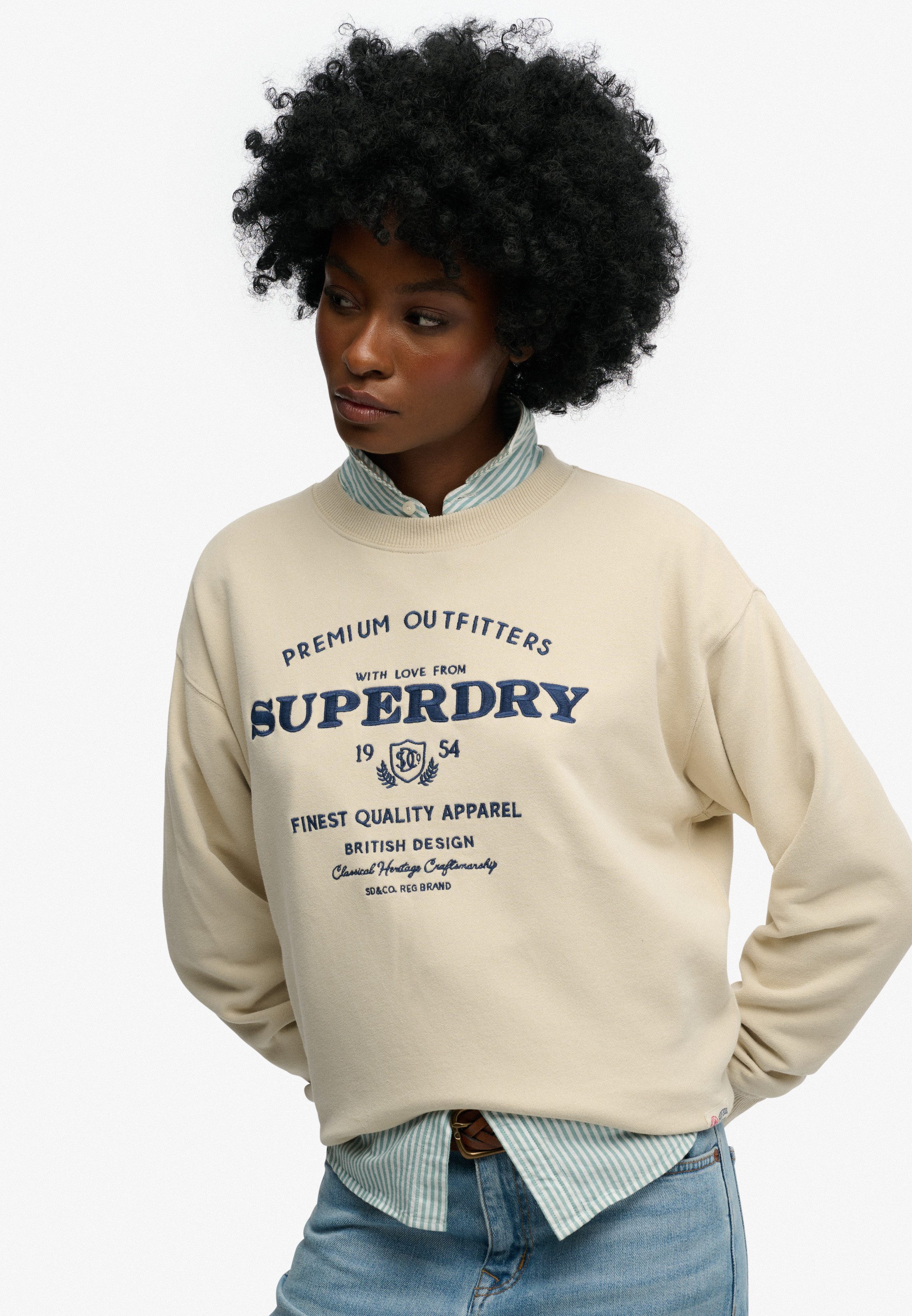 Superdry Sweatshirt LUXE CASUAL EMB LOOSE CREW günstig online kaufen