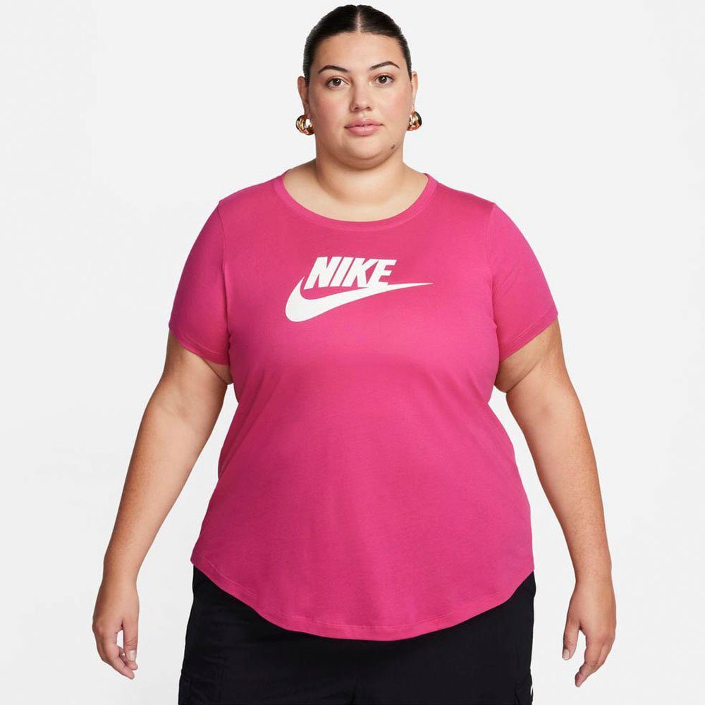 WOMEN'S T-SHIRT LOGO Sportswear T-Shirt FIREBERRY/WHITE ESSENTIALS Nike (PLUS SIZE)