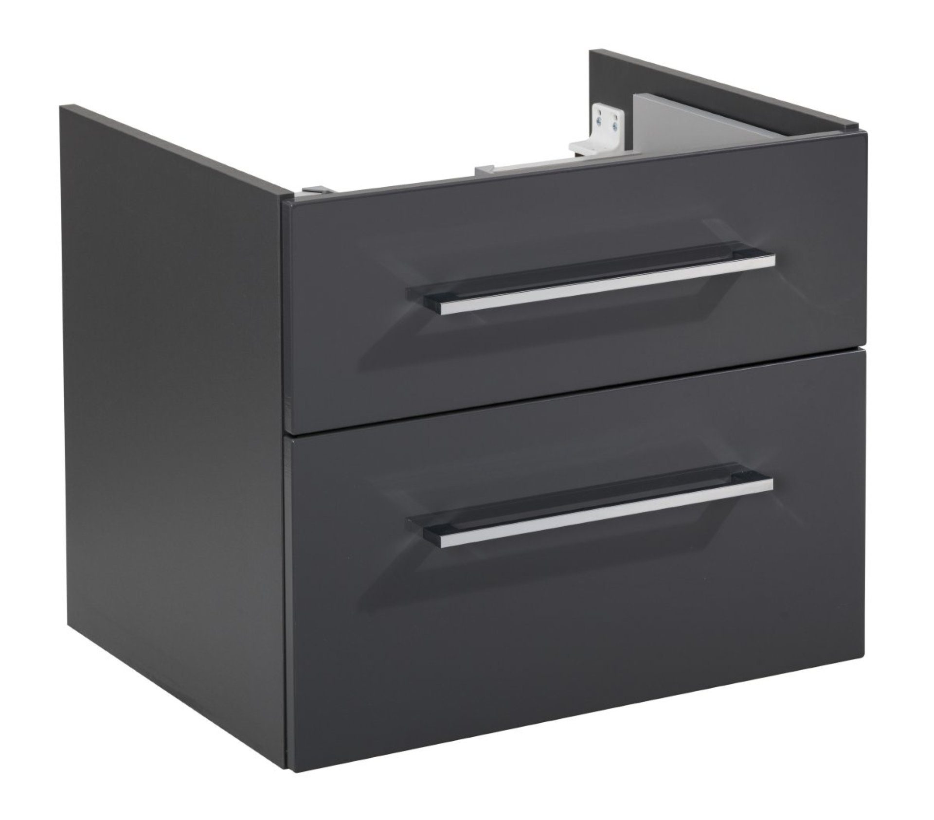 FACKELMANN Waschbeckenunterschrank HYPE 3.0 Waschtischunterschrank 60 cm, Badezimmer Schrank Anthrazit