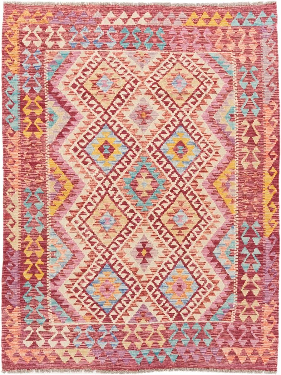 Orientteppich Kelim Afghan 150x194 Handgewebter Orientteppich, Nain Trading, rechteckig, Höhe: 3 mm