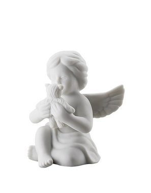 Rosenthal Engelfigur Engel mit Teddybär aus matten Porzellan, klein