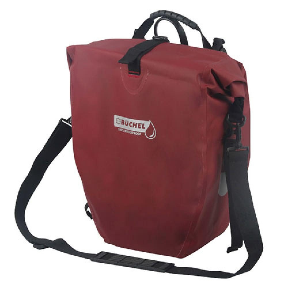 Büchel Fahrradtasche Büchel Seitentasche mit Schultergurt merlot
