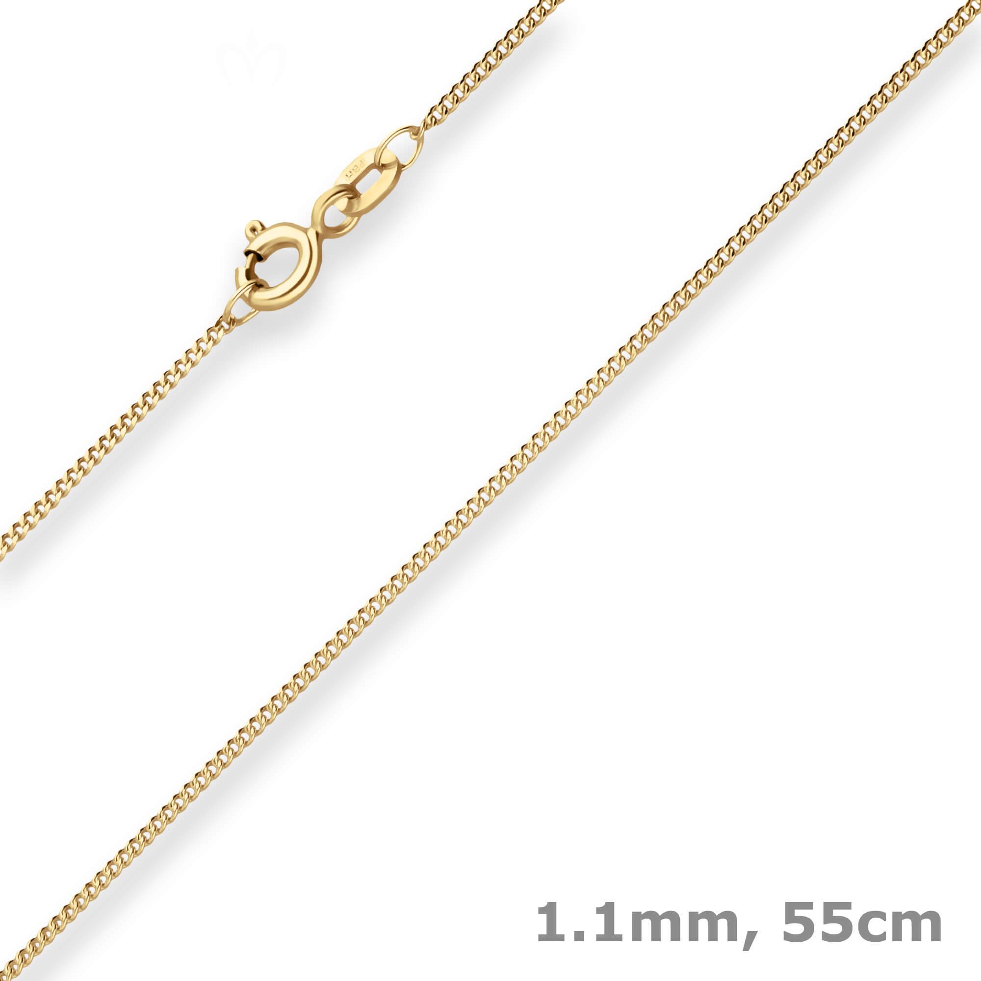 Goldkette 1,1mm Panzerkette aus 750 Gelbgold 55cm