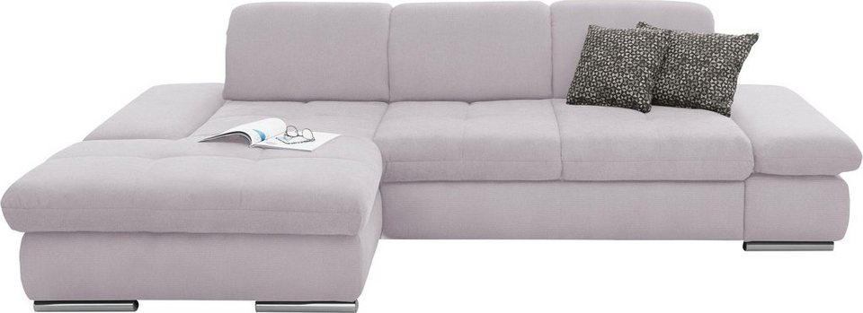 set one by Musterring Ecksofa SO 4100, Recamiere links oder rechts,  wahlweise mit Bettfunktion