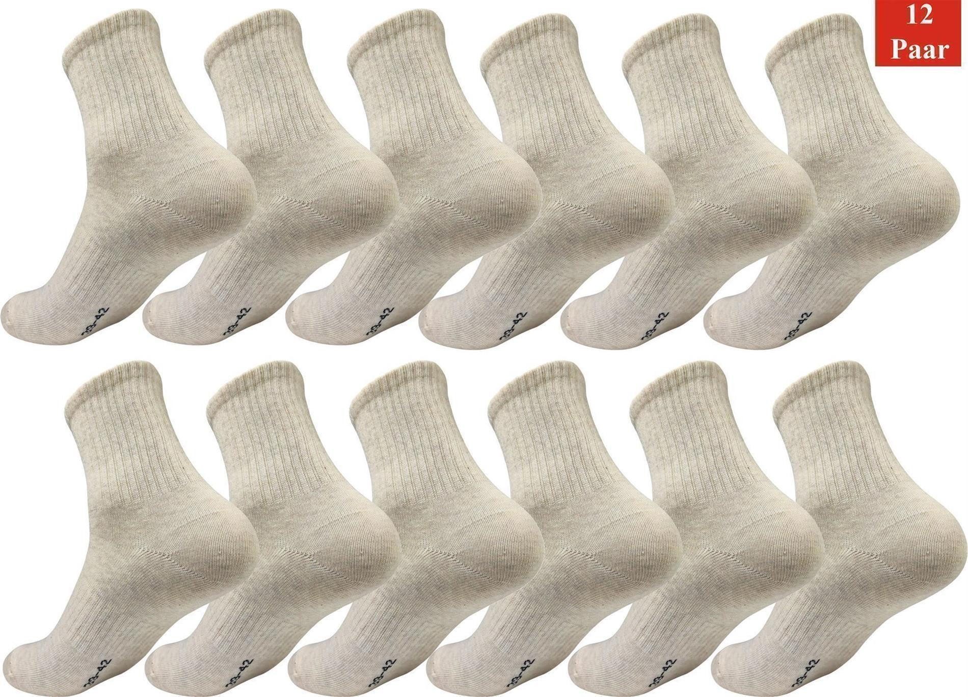 EloModa Sportsocken 12 Paar Damen Sport Sneaker Socken Quarter Socks Kurzsocken Halbsocken (12-Paar)