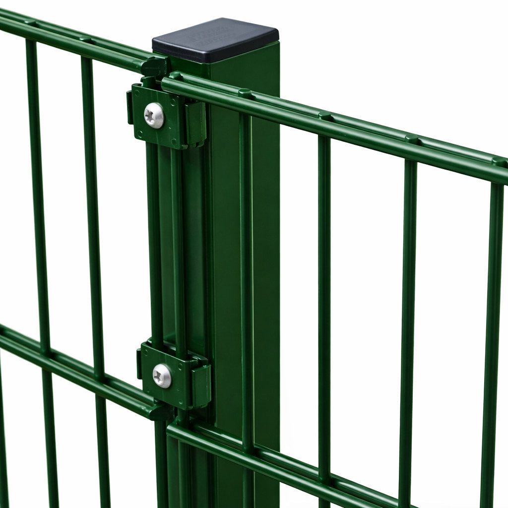 Terrasse2000 Metallzaun Doppelstabmattenzaun 8/6/8 mit Pfosten im Komplettset