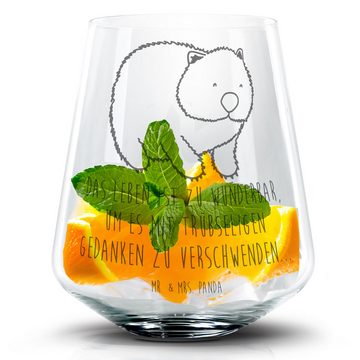Mr. & Mrs. Panda Cocktailglas Wombat - Transparent - Geschenk, Australien, Gute Laune, Cocktail Gla, Premium Glas, Personalisierbar