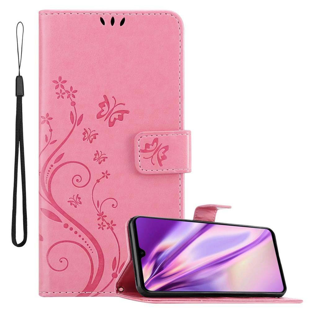 Cadorabo Handyhülle für Huawei MATE 20 Hülle Huawei MATE 20, Hülle Schutzhülle Blumen Flower mit Standfunktion Kartenfach Magnet